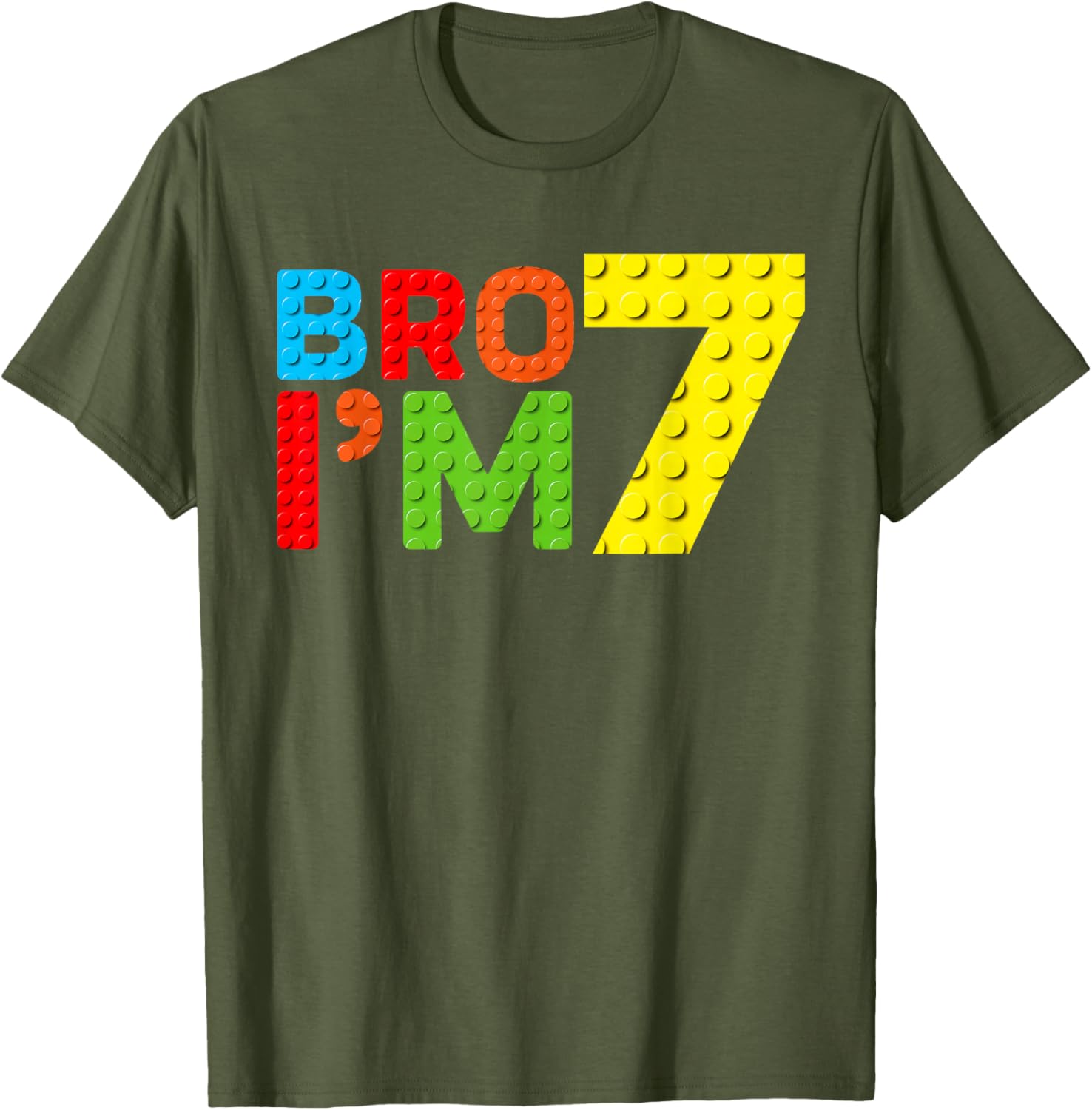 Adorable Boys 7th Birthday Building Block T-Shirt for Fun Celebration - 19