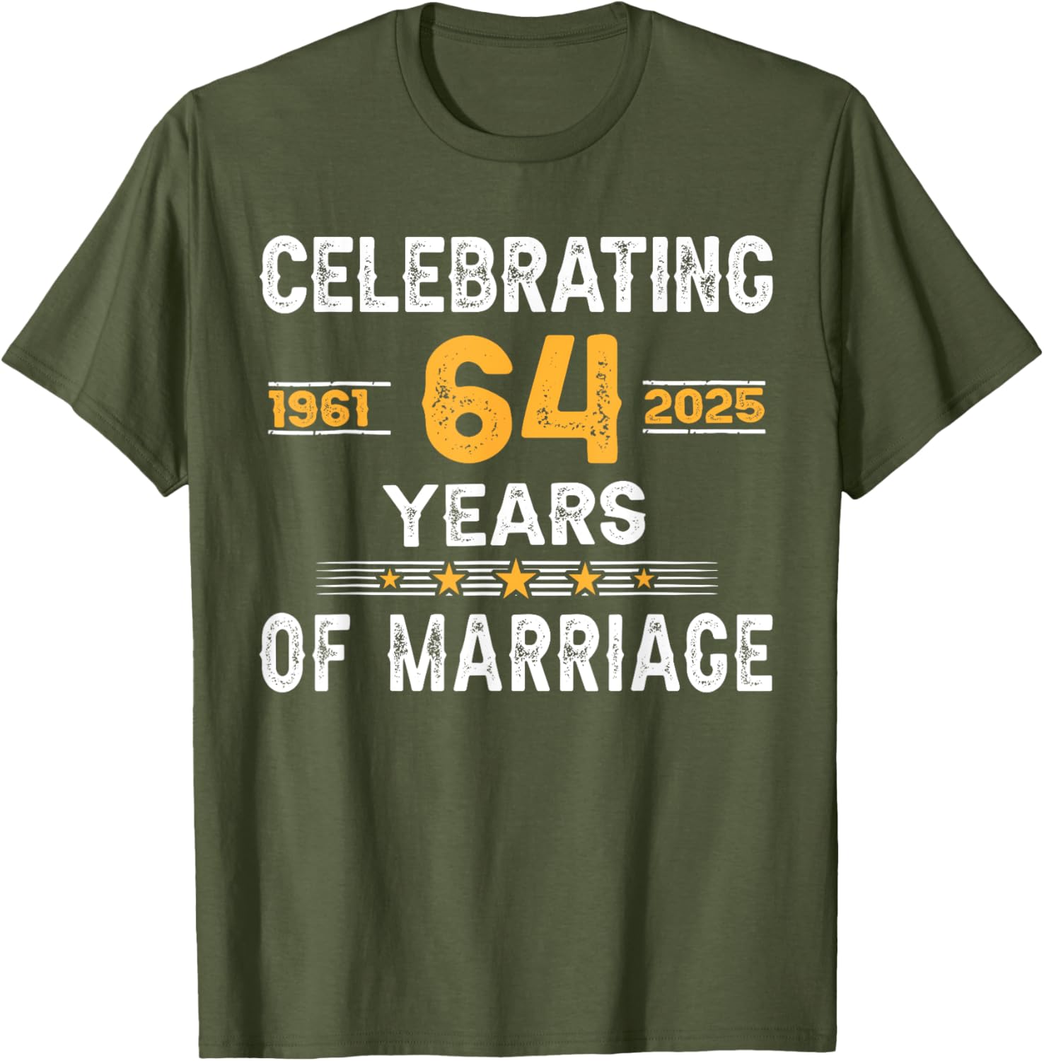 64th Wedding Anniversary T-Shirt for Couples Celebrating 64 Years of Love - 6