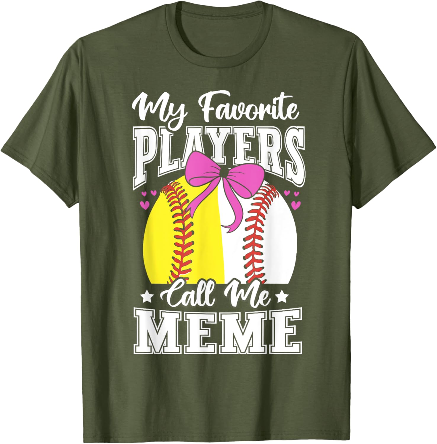Baseball Grandma's Favorite Softball Players Meme T-Shirt for Fans - 7