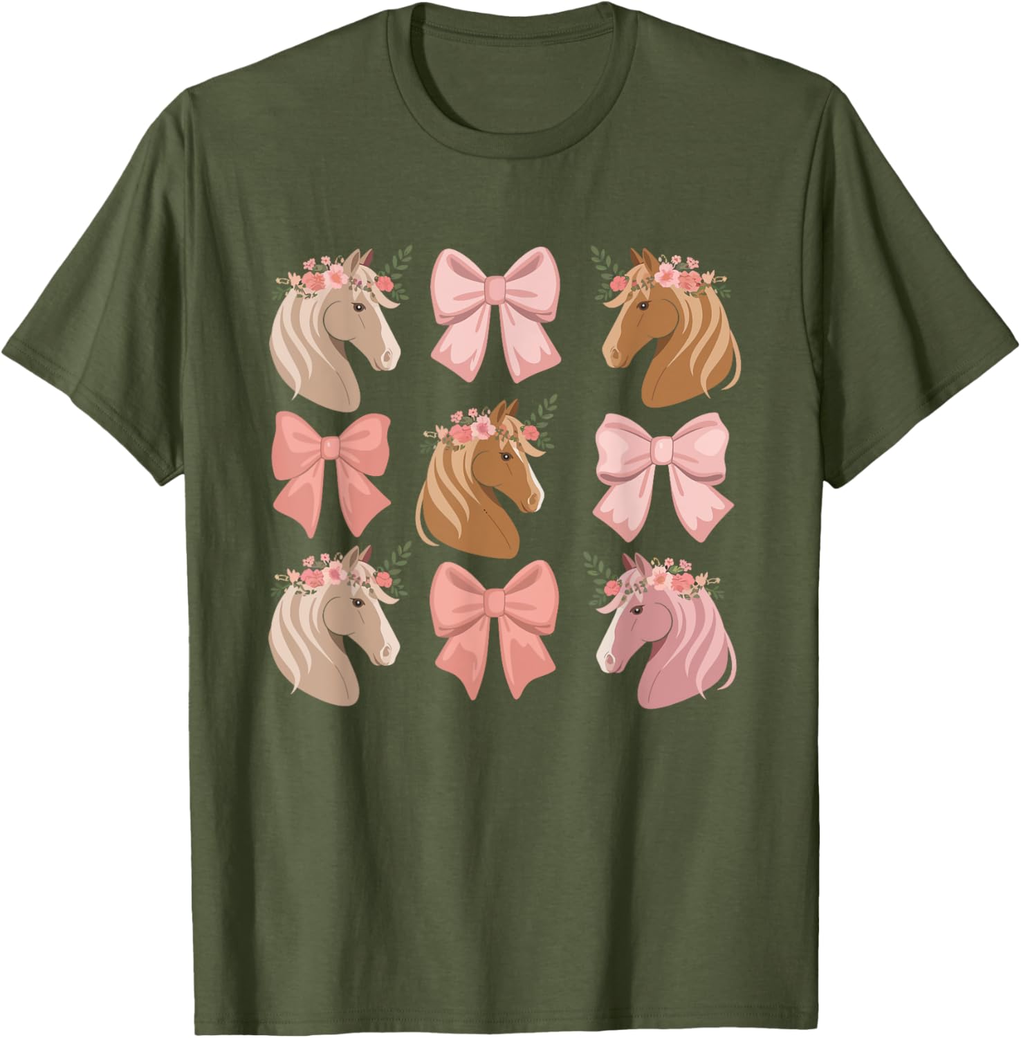 Coquette Wild Flowers Horse Lover T-Shirt for Equestrian Enthusiasts - 2