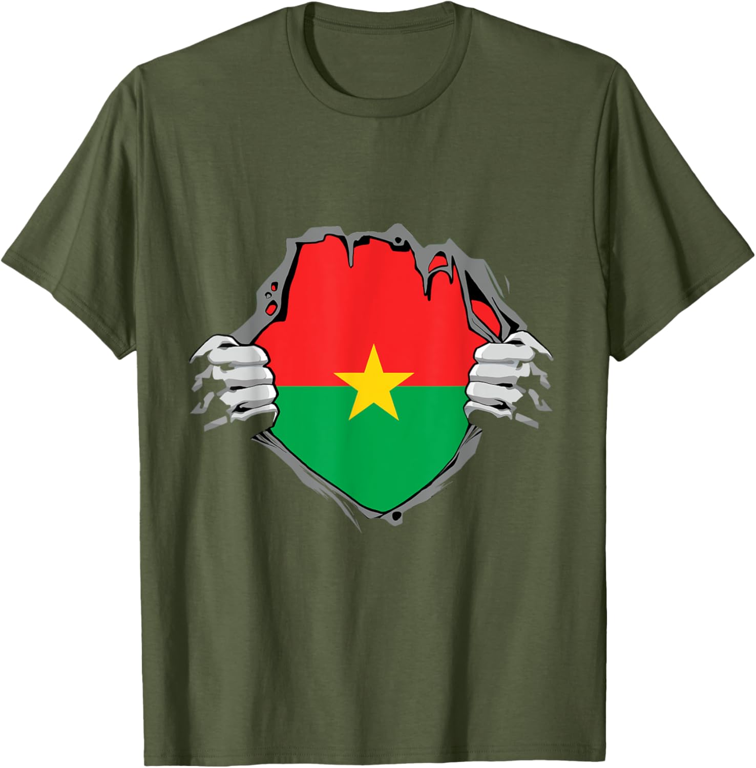 Burkina Faso Heartbeat EKG Pulse T-Shirt for Proud Burkina Fasoans - 26