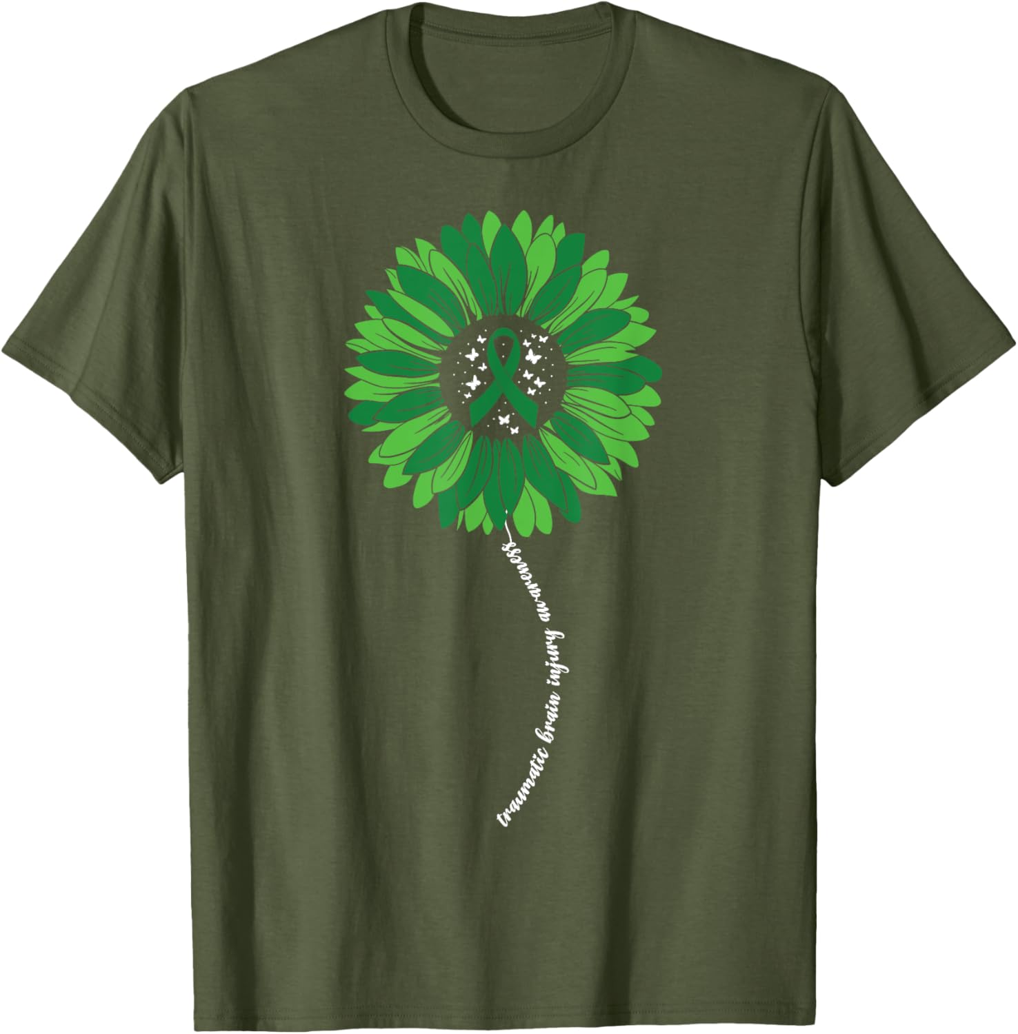 Support TBI Awareness with Sunflower Design Women's T-Shirt - 4