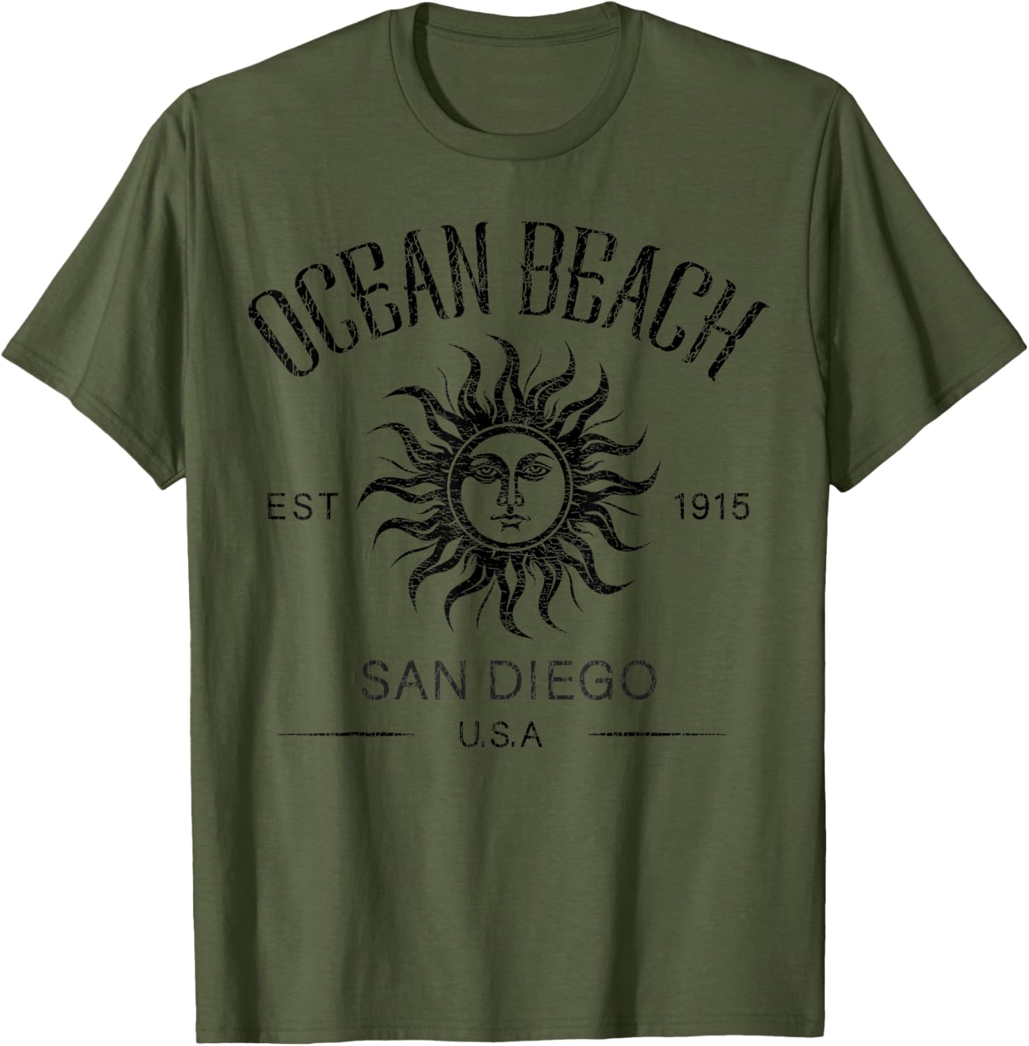 Vintage Summer Vacation T-Shirt San Diego Ocean Beach Established 1915 - 4