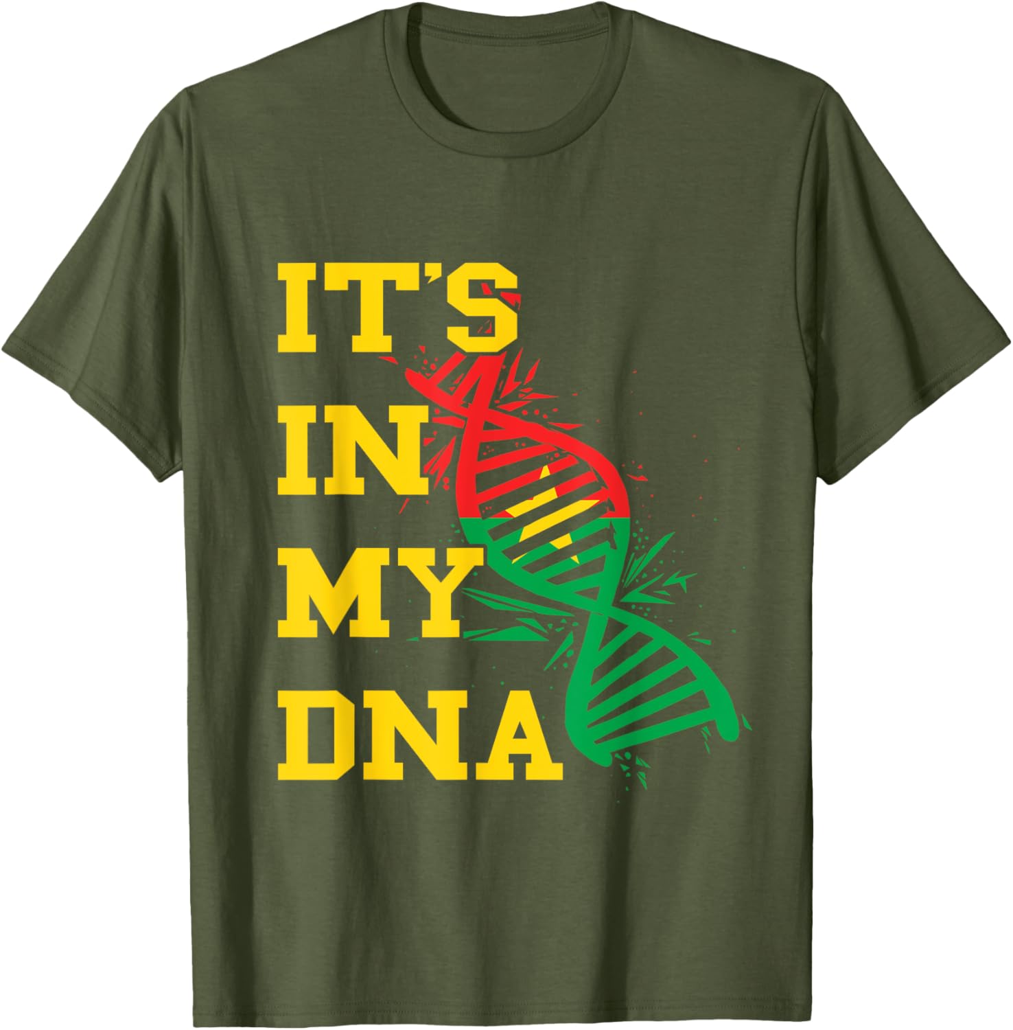 Burkina Faso Flag DNA Pride T-Shirt for Proud Burkina Fasoans - 26