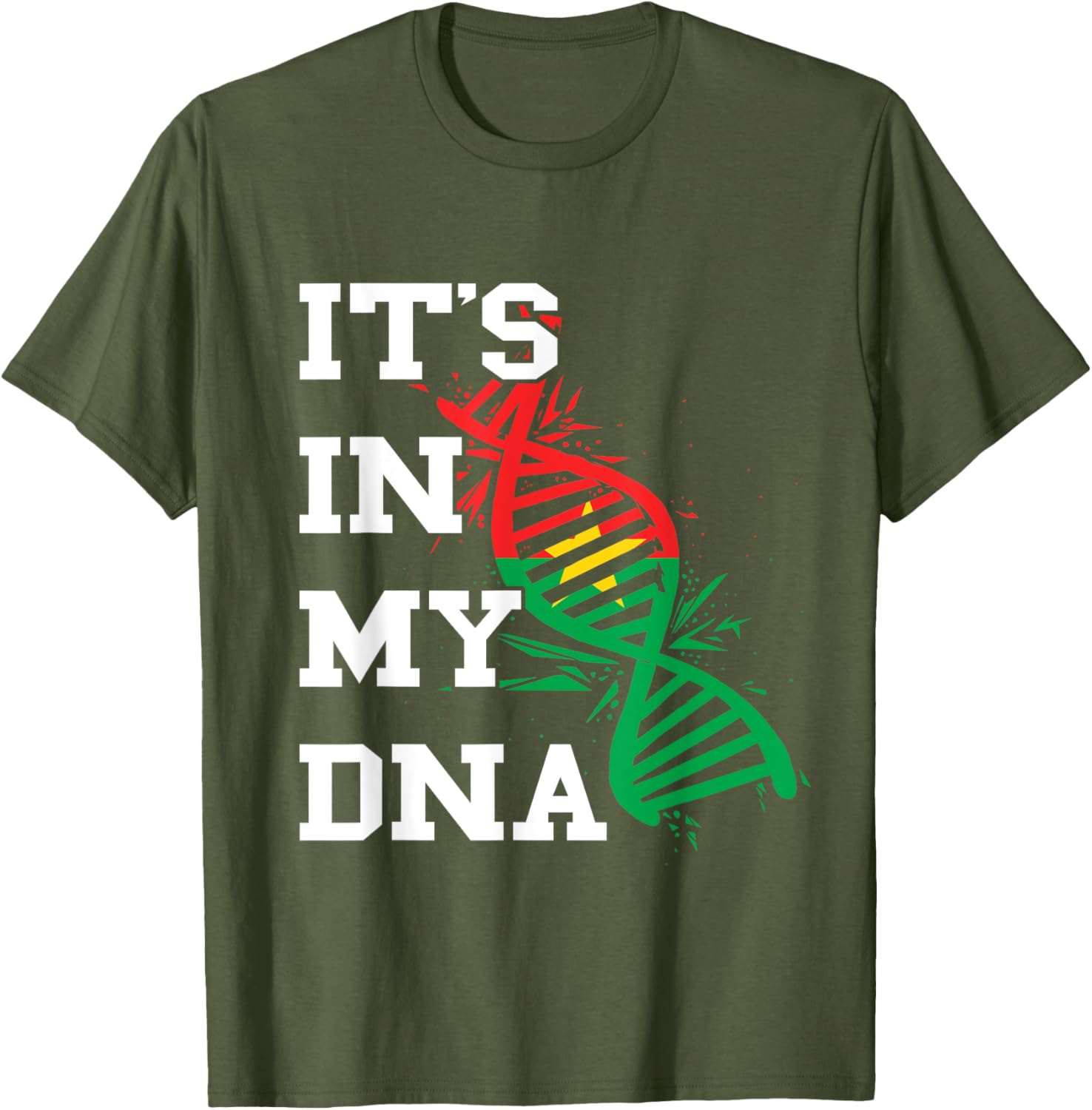 Burkina Faso Flag Its In My DNA Burkina Fasoan Roots T-Shirt - 23