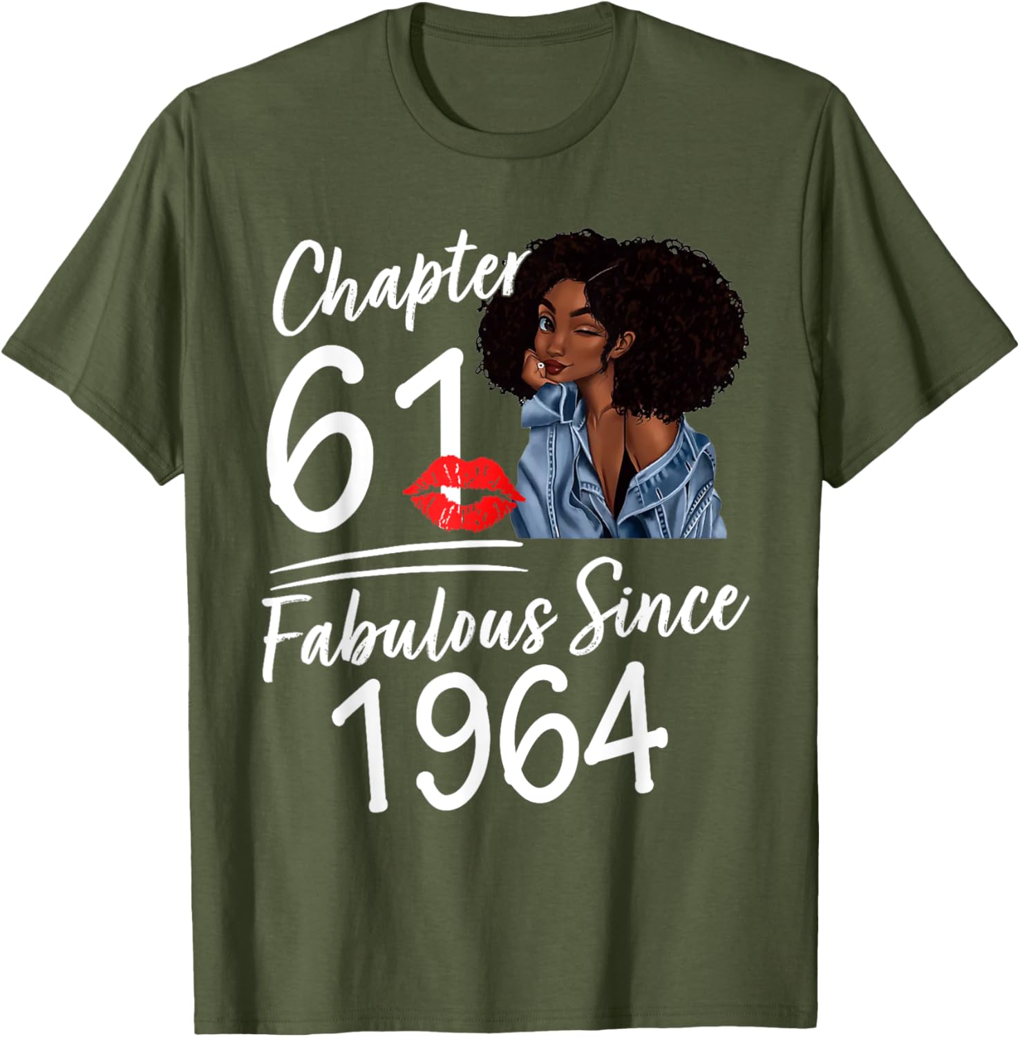Fabulous Since 1964 61st Birthday Melanin T-Shirt for Women - 2