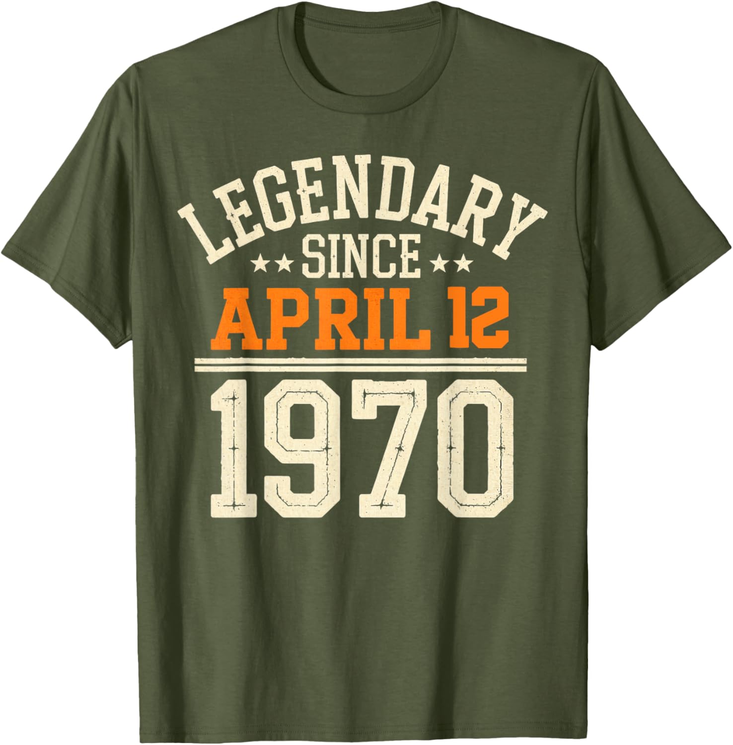Legendary Since April 12, 1970 Funny Retro Birthday T-Shirt for Men and Women - 15