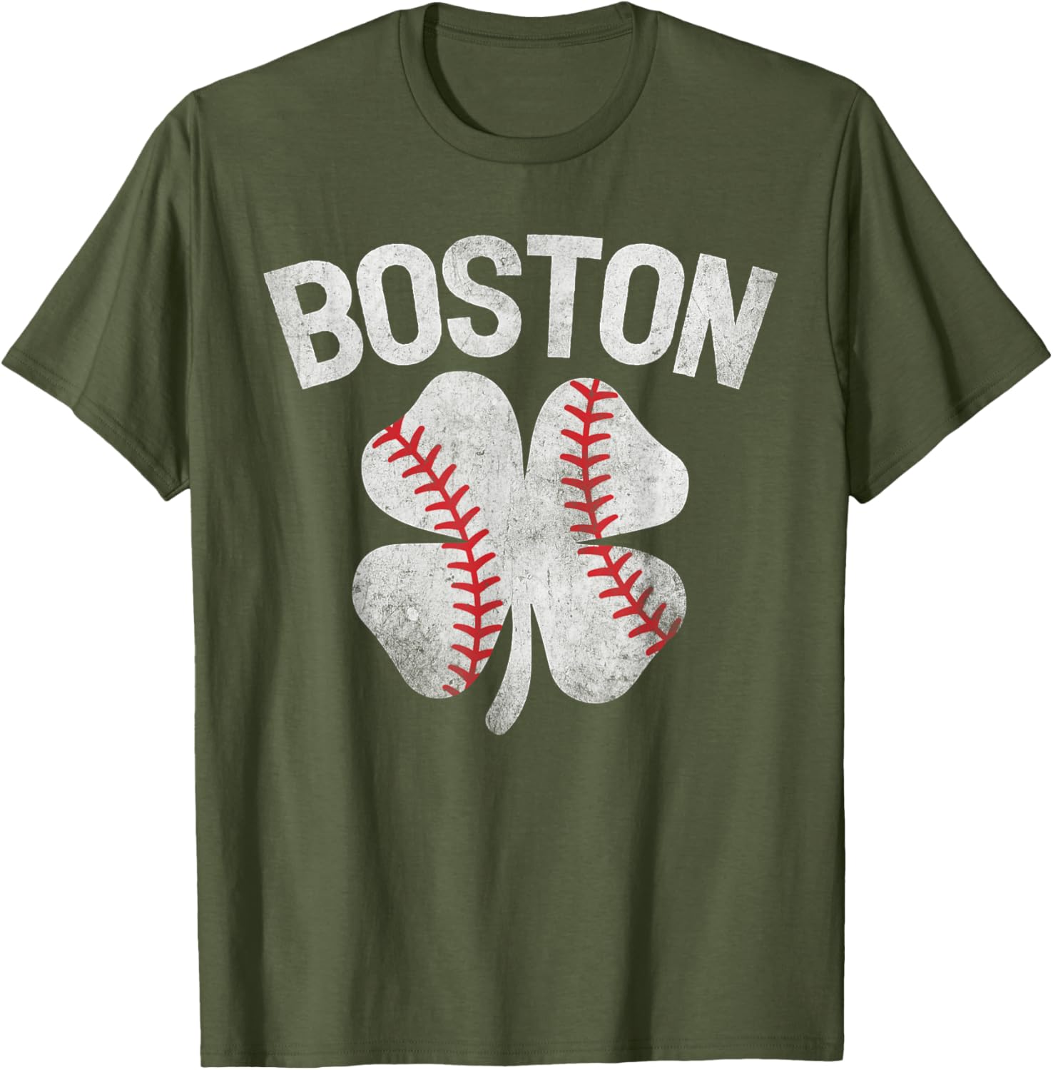 Boston St Patrick's Day Shamrock Clover Baseball T-Shirt for Celebrations - 11