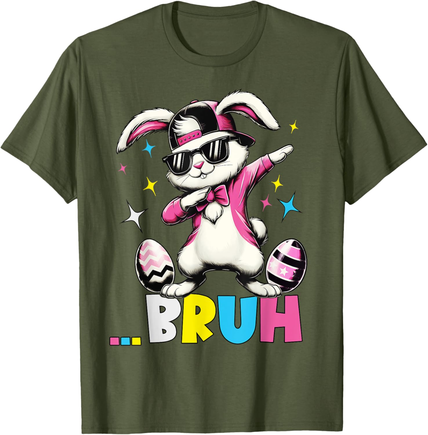 Cool Dabbing Bunny Sunglasses Easter T-Shirt for Kids and Teens - 20