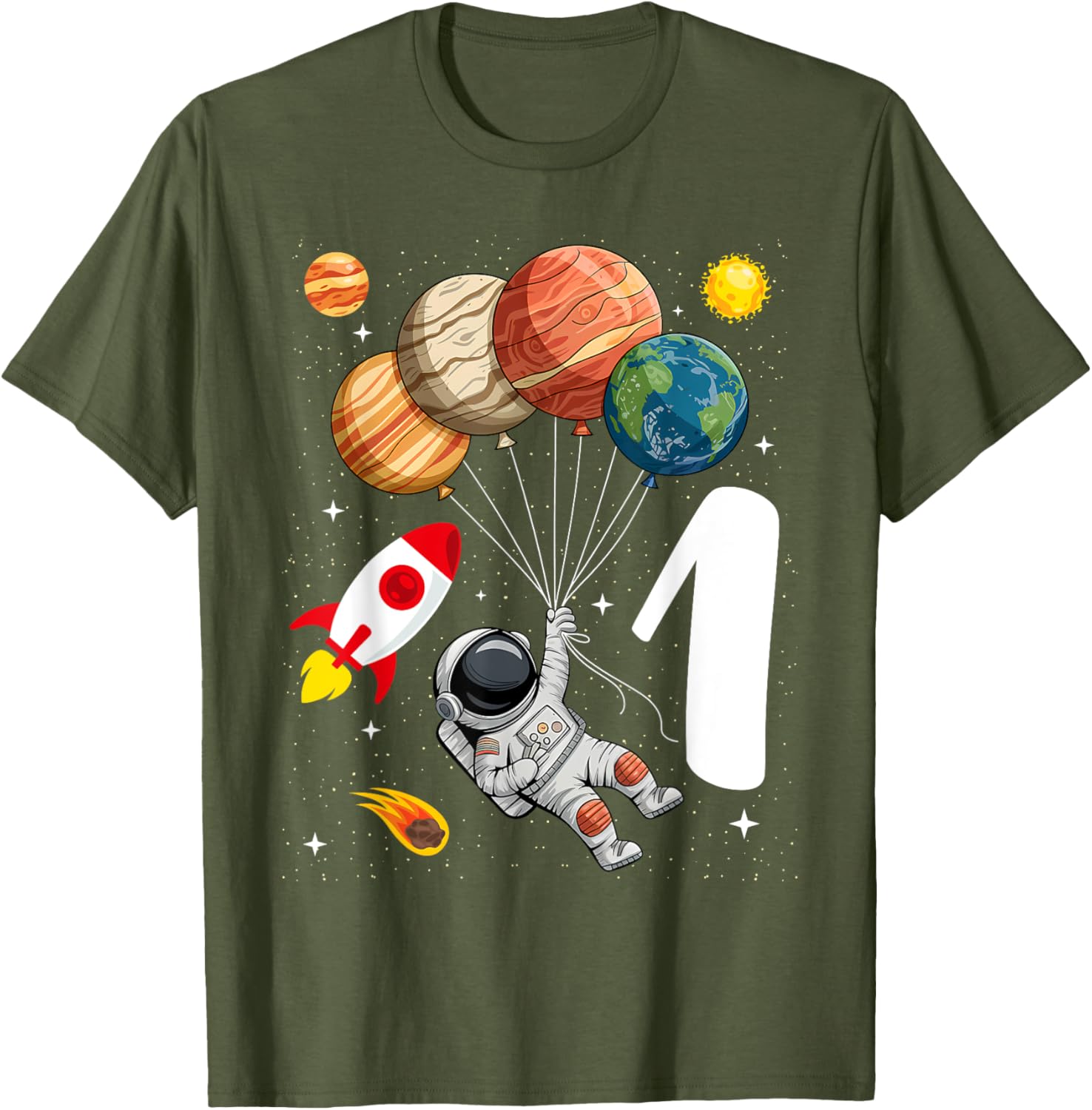 Adorable 1st Birthday Astronaut T-Shirt for Boys and Girls - 1