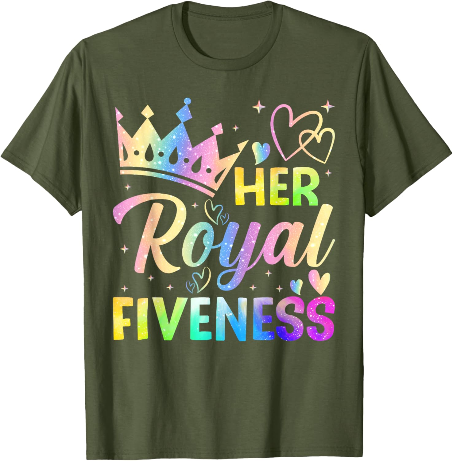 Her Royal Fiveness 5th Birthday T-Shirt for Girls Fun Celebration Outfit - 8