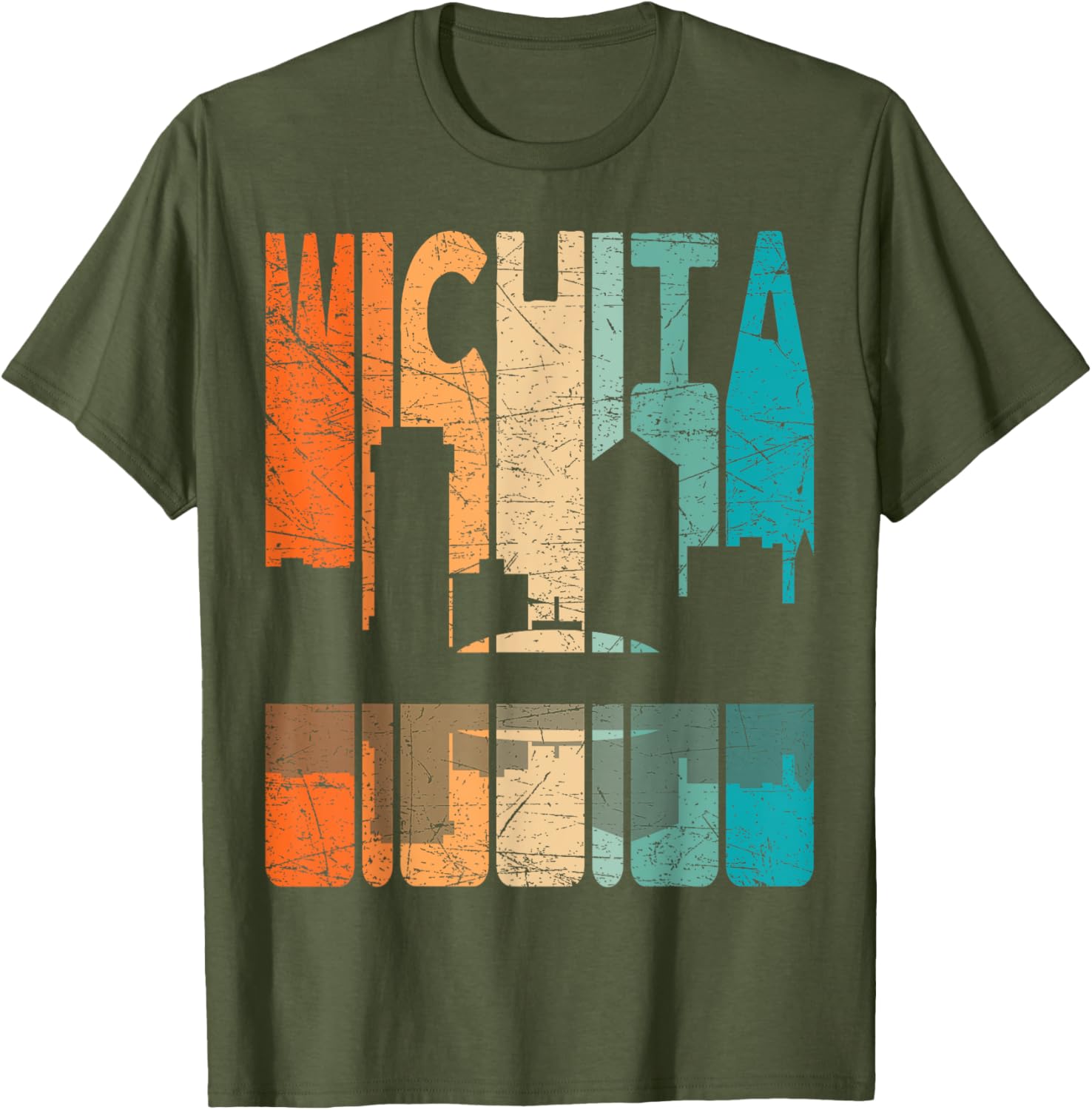 Wichita Vintage Retro T-Shirt Kansas Style for Comfortable Casual Wear - 4