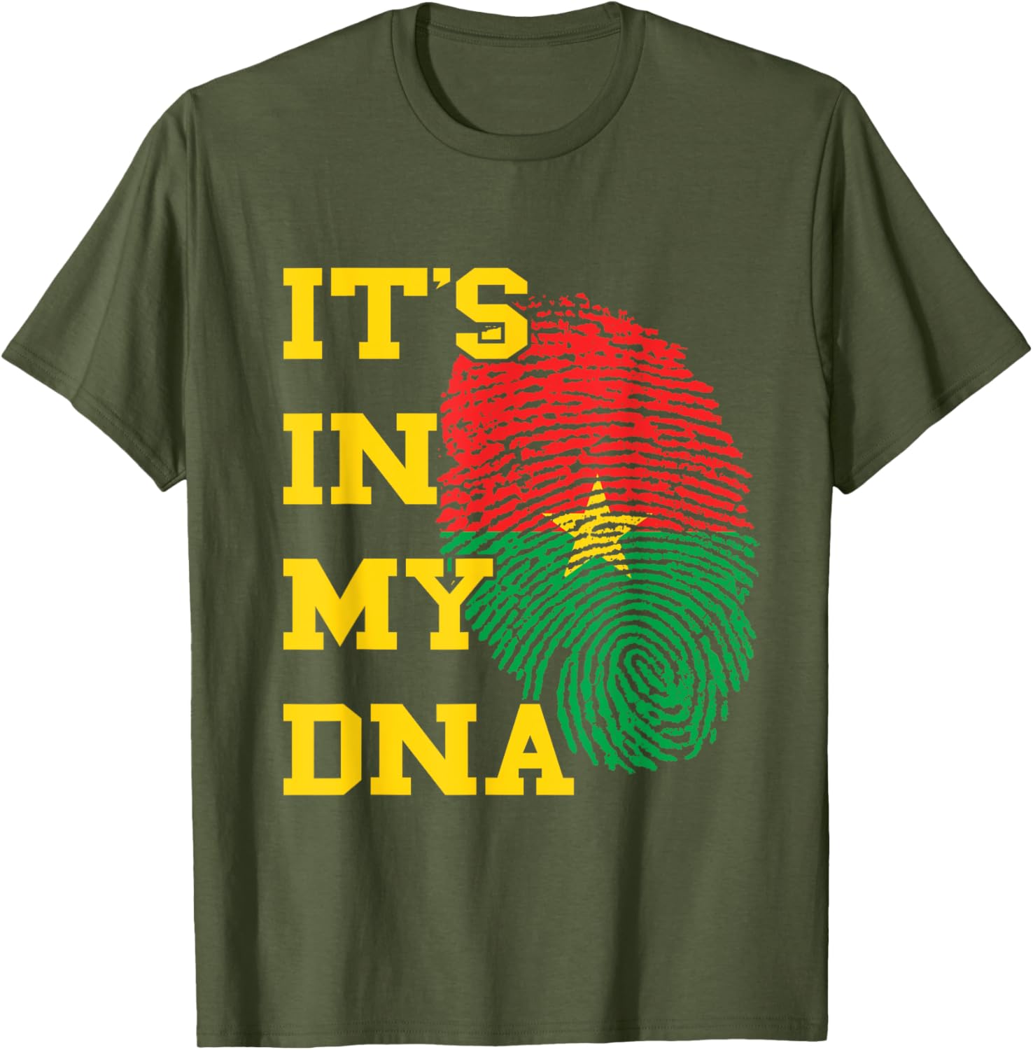 Burkina Faso It's In My DNA Flag Thumbmark T-Shirt for Proud Fans - 23