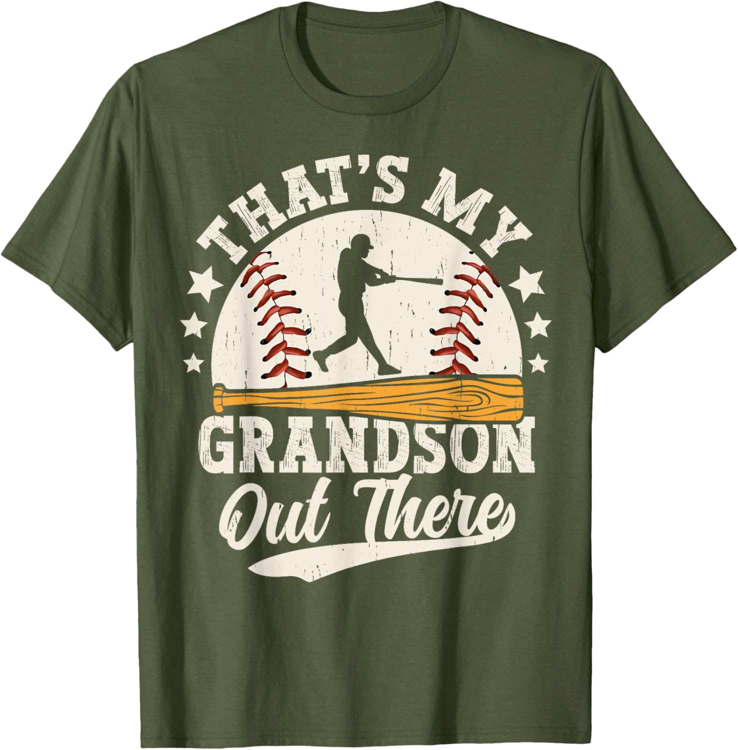 Baseball Grandma Grandpa That's My Grandson Out There T-Shirt - 3