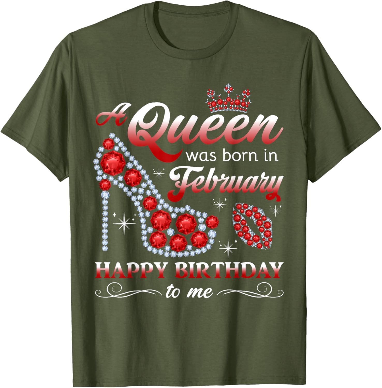 February Birthday Queen T-Shirt for Women and Girls - Celebrate in Style - 8
