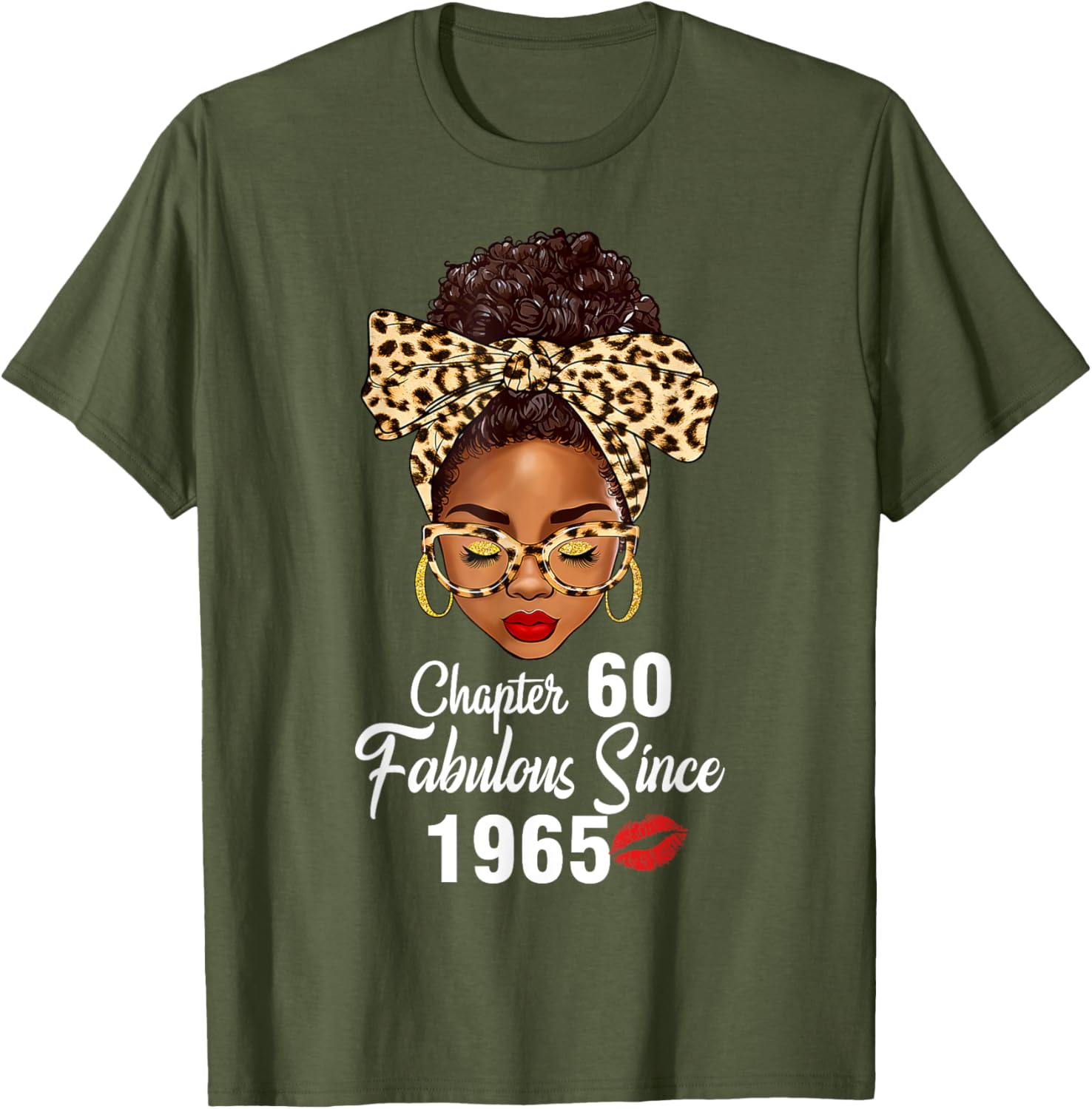 Fabulous Since 1965 60th Birthday Women’s Leopard T-Shirt Gift - 8
