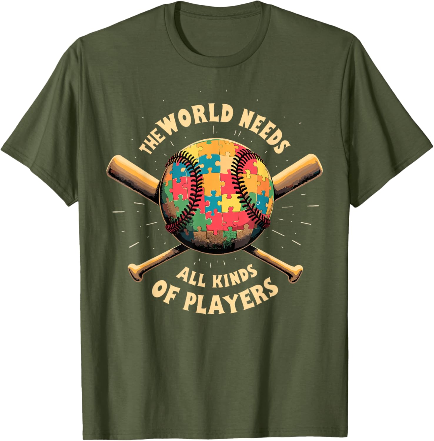 Autism Awareness Support T-Shirt for Baseball Players and Fans - 14