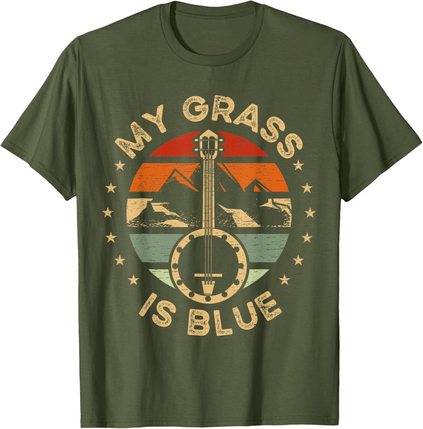 Blue Grass Banjo T-Shirt Perfect for Music Festival Lovers and Players - 7