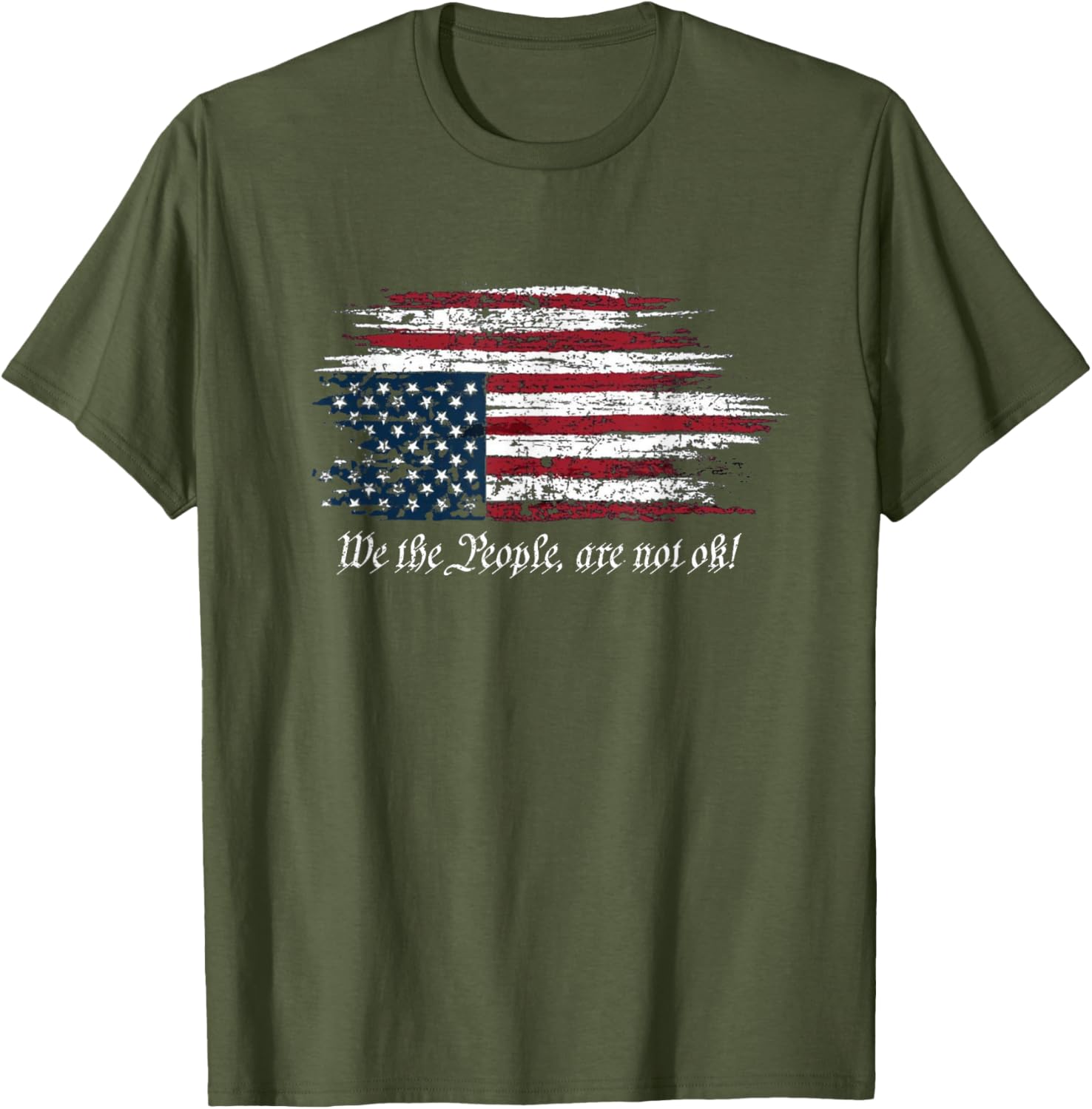 We Are Not OK Upside Down Flag T-Shirt Stylish Distress Signal Tee - 3