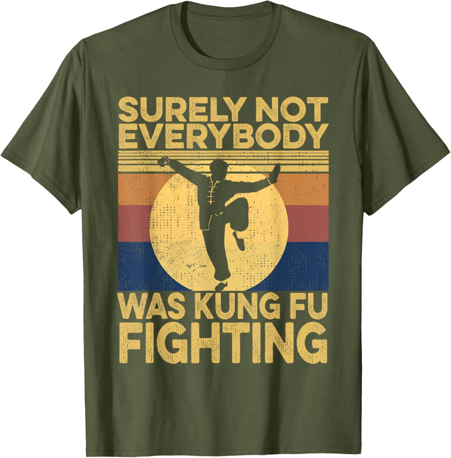 Vintage Surely Not Everybody Was Kung Fu Fighting Men's T-Shirt - 14