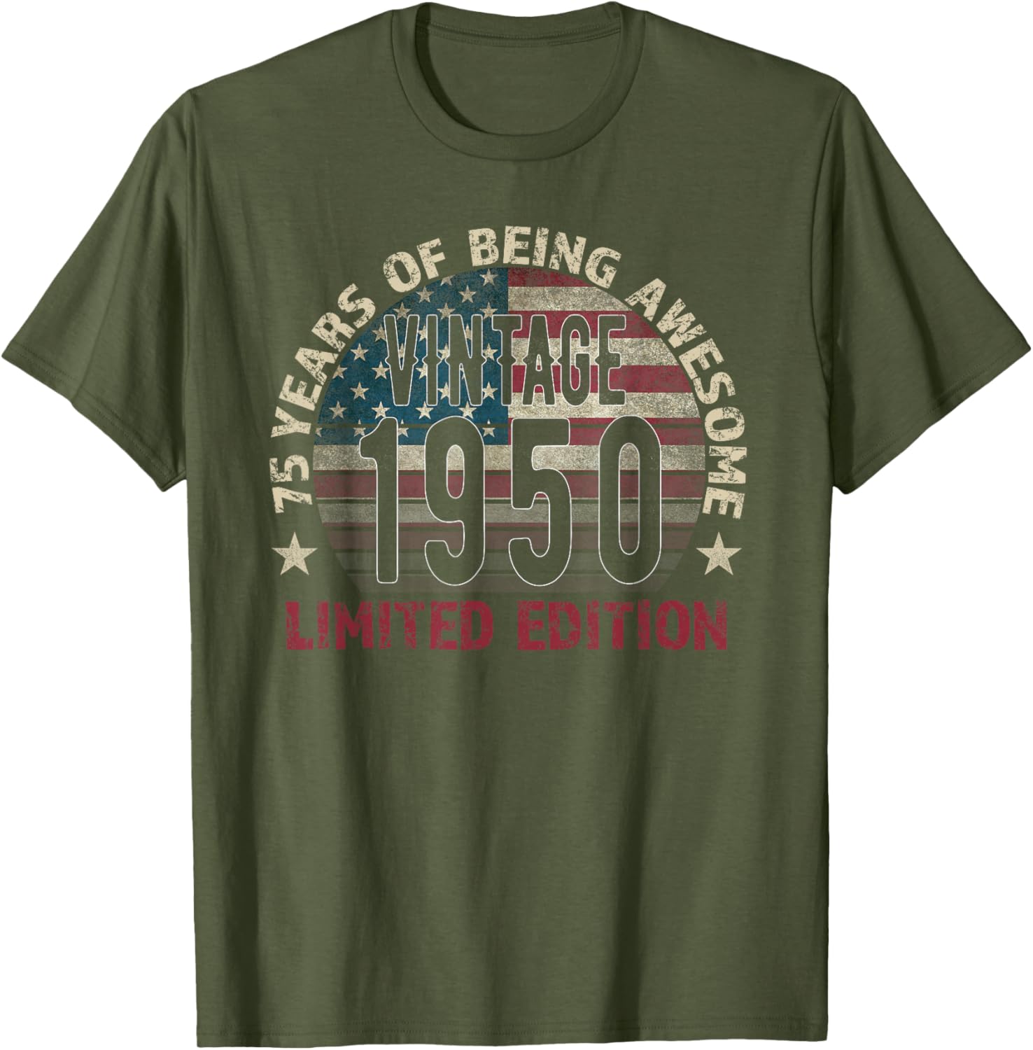 Vintage 1950 75th Birthday T-Shirt for Men Great Gift Idea - 5