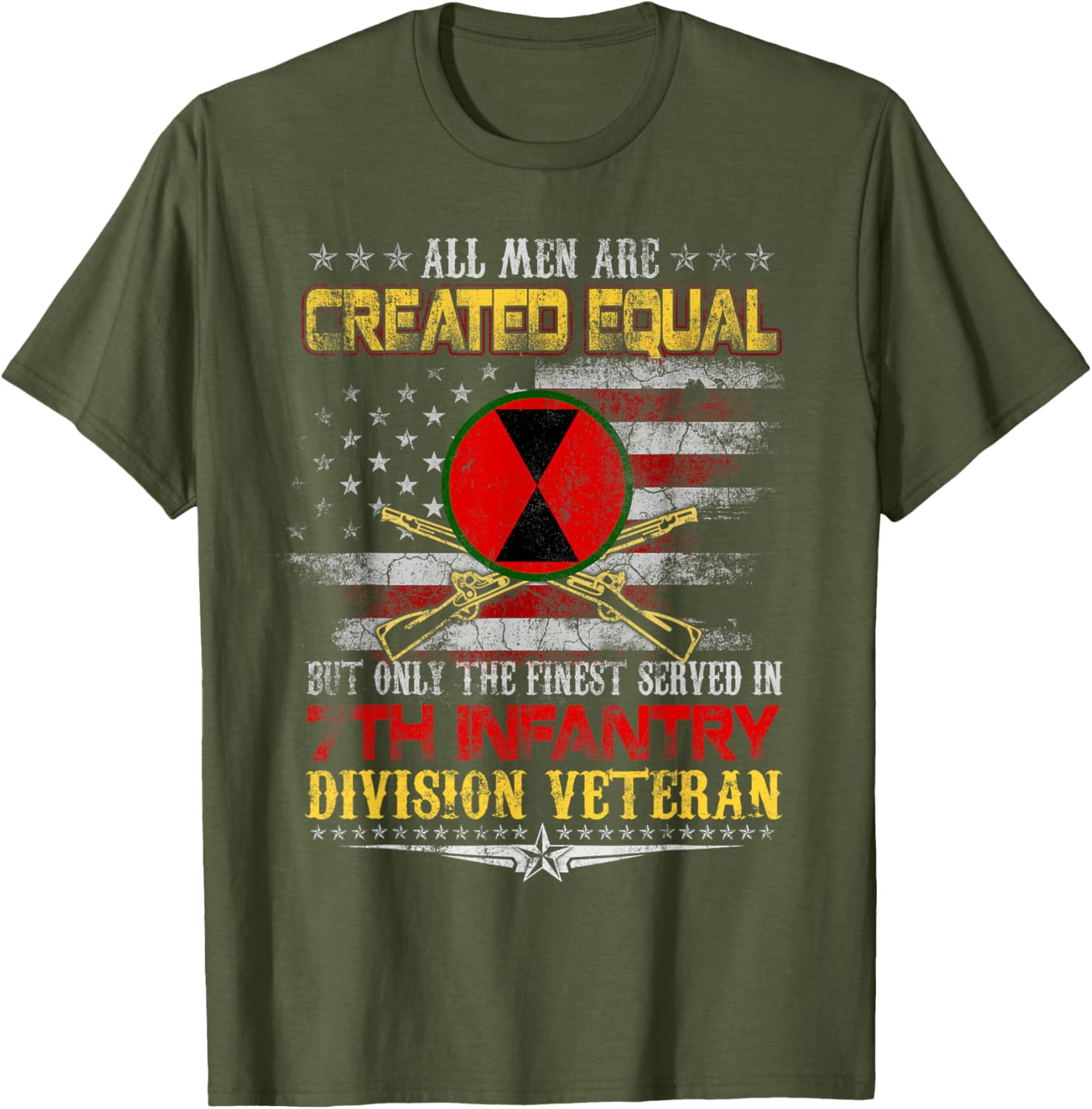All Men Created Equal 7th Infantry Division Veteran T-Shirt for Heroes - 9