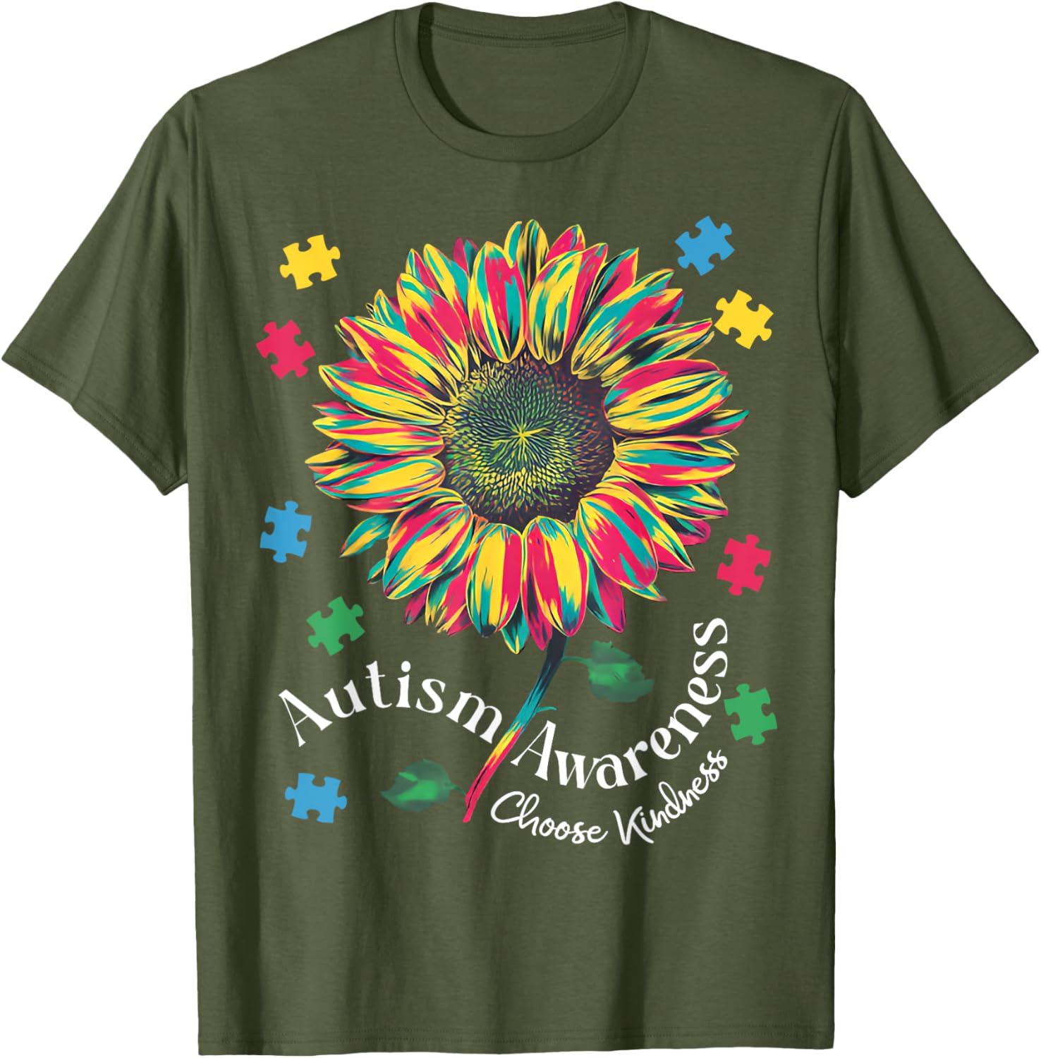 Autism Awareness Choose Kindness T-Shirt for Boys and Girls - 9