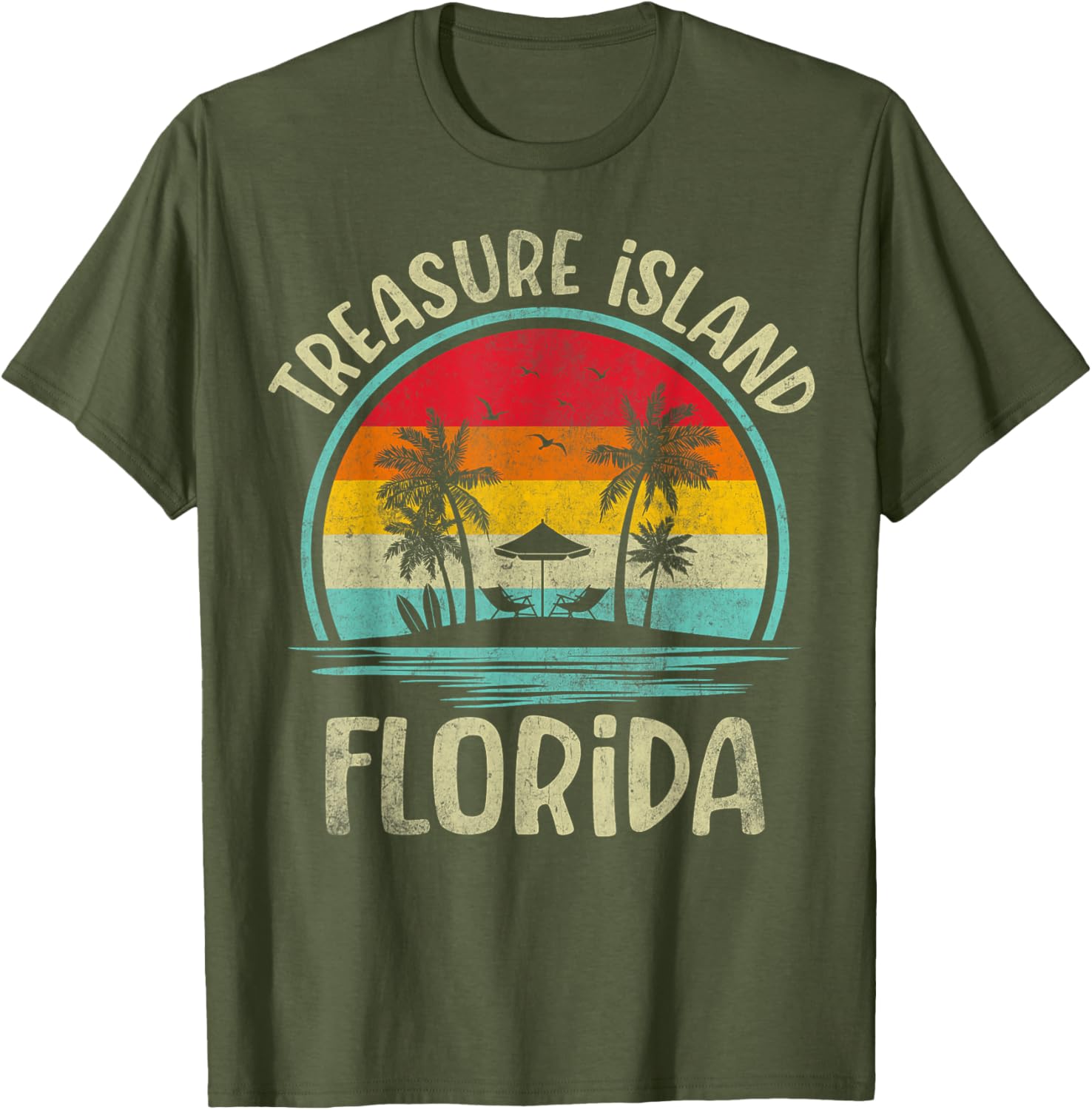 Treasure Island Florida Family Vacation Palm Tree T-Shirt for Summer Fun - 14