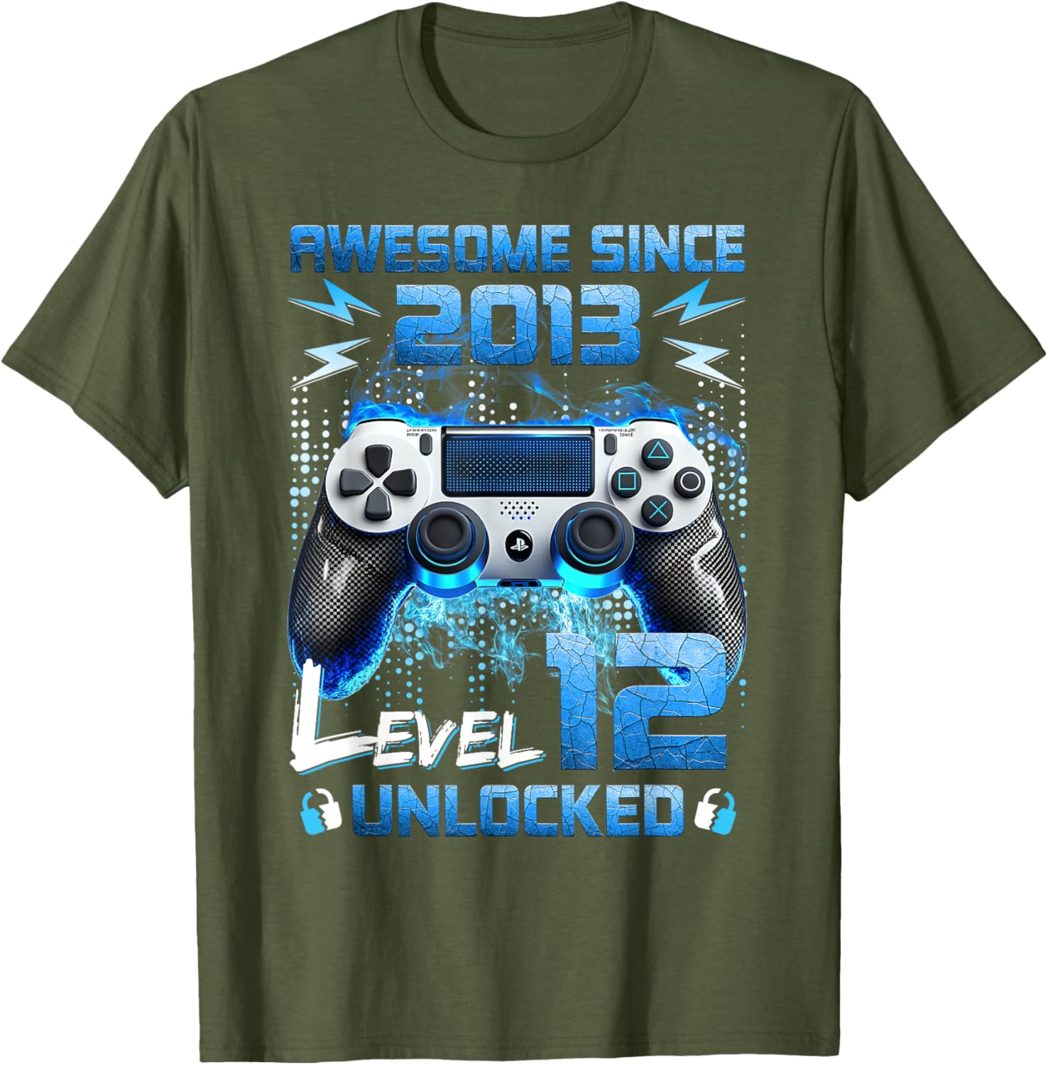Level 12 Unlocked Video Gamer T-Shirt for 12 Year Old Birthday Fun - 19