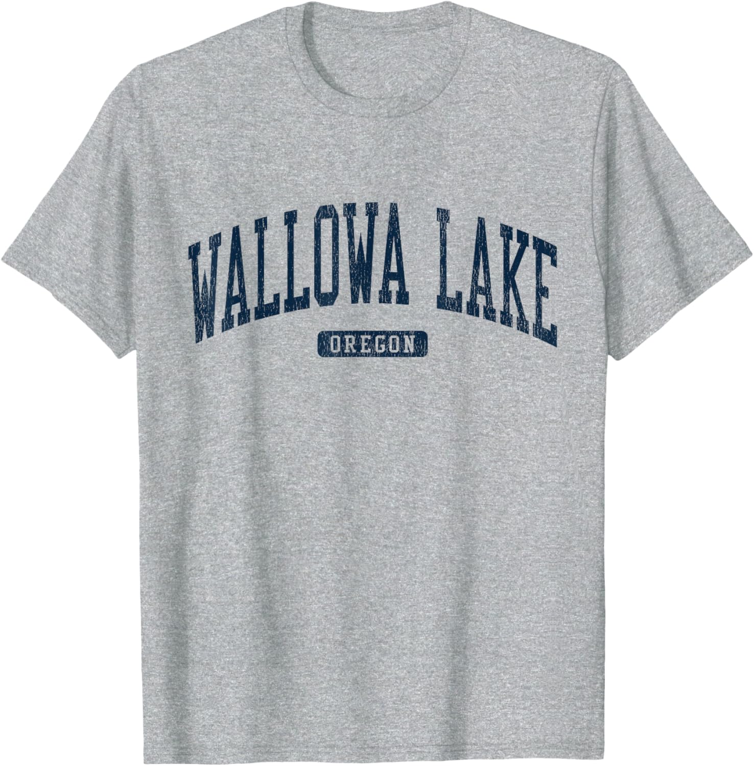 Wallowa Lake Oregon College Style Blue T-Shirt for Casual Wear - 11