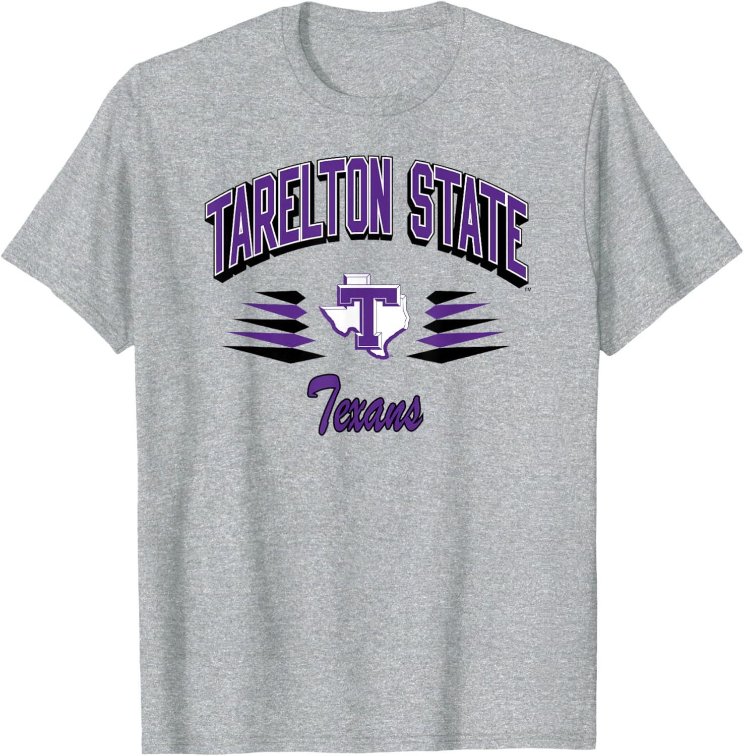 Tarleton State Texans Gray Retro Diamond T-Shirt for Sports Fans - 1