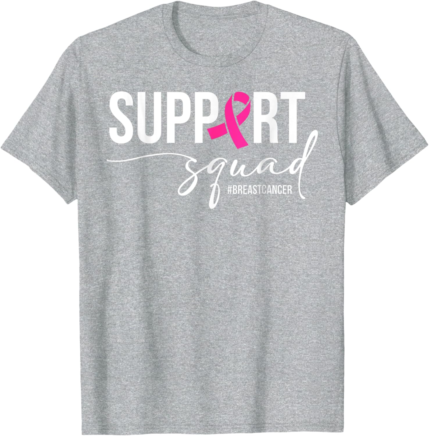 Breast Cancer Warrior Support Squad T-Shirt for Awareness and Empowerment - 10