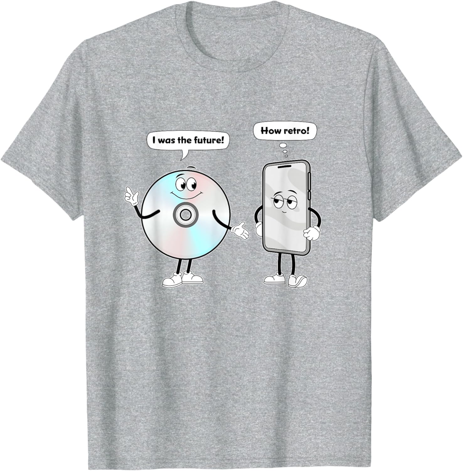 CD vs Smartphone Technology Past vs Future T-Shirt for Music Lovers - 15