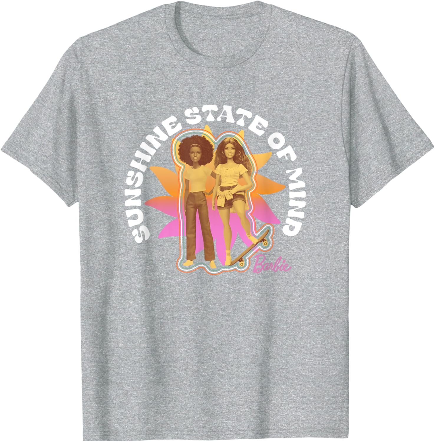 Barbie Sunshine State of Mind Let's Roll T-Shirt for Fun Trendy Style - 6