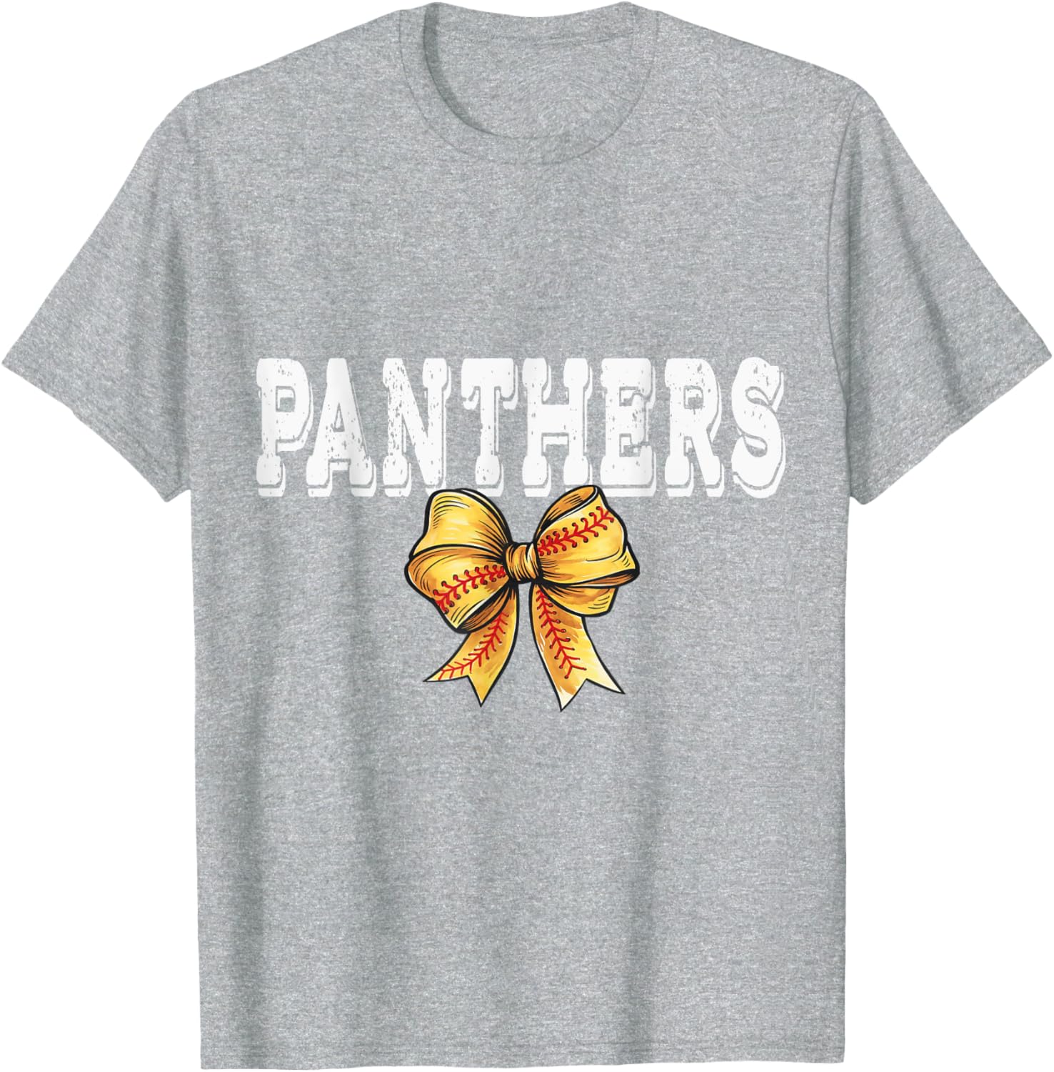 Coquette Panther Softball Game Day Bow T-Shirt for Team Spirit and Style - 5