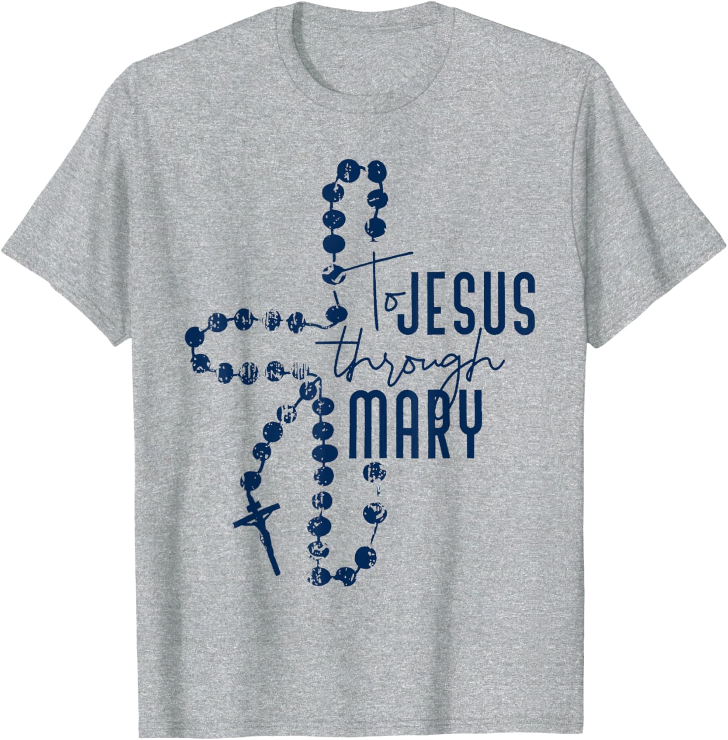 To Jesus Through Mary Christian T-Shirt for Faith and Inspiration - 2