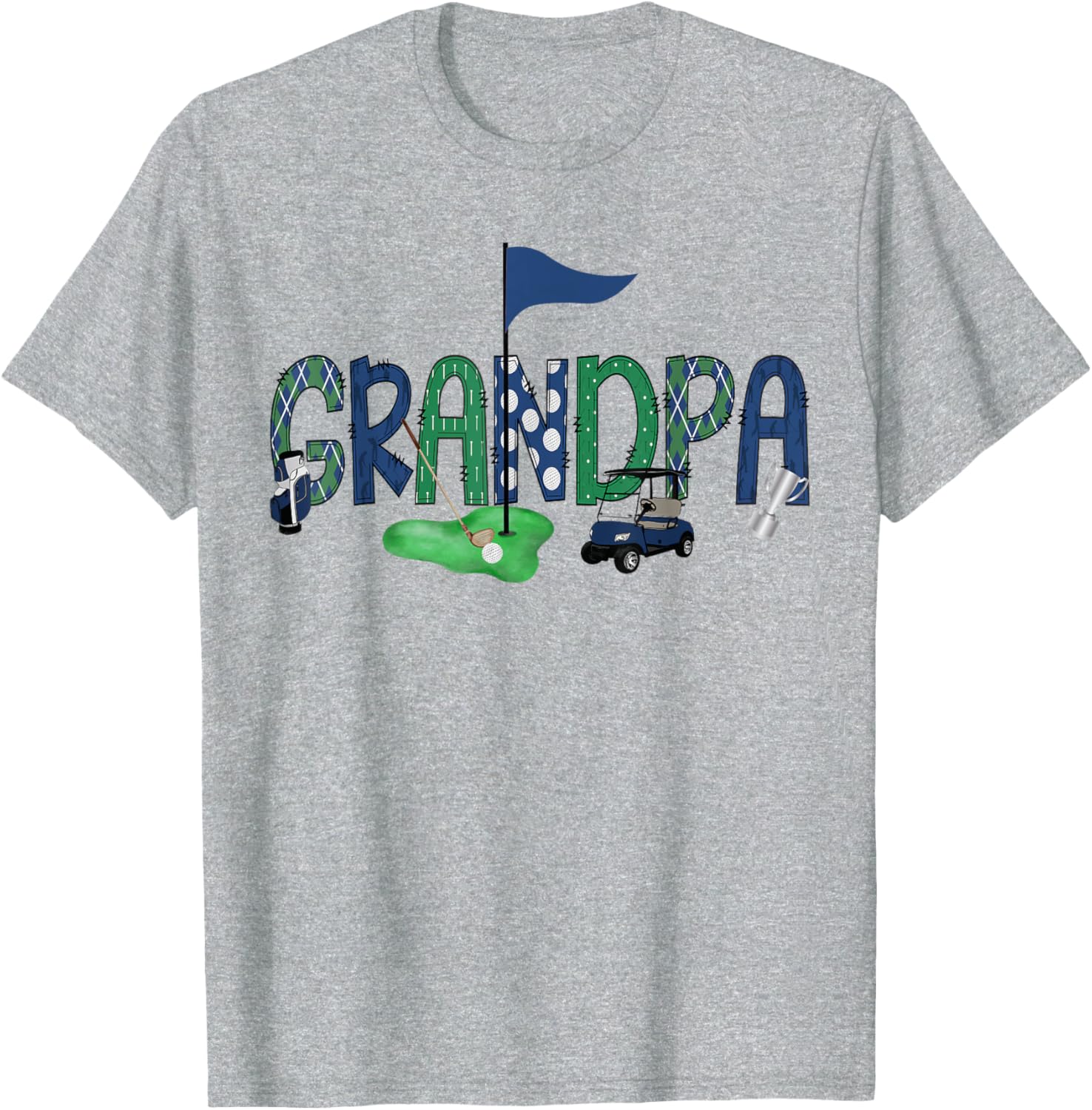 Grandpa Of The Birthday Boy Golf T-Shirt for Hole in One Celebrations - 4