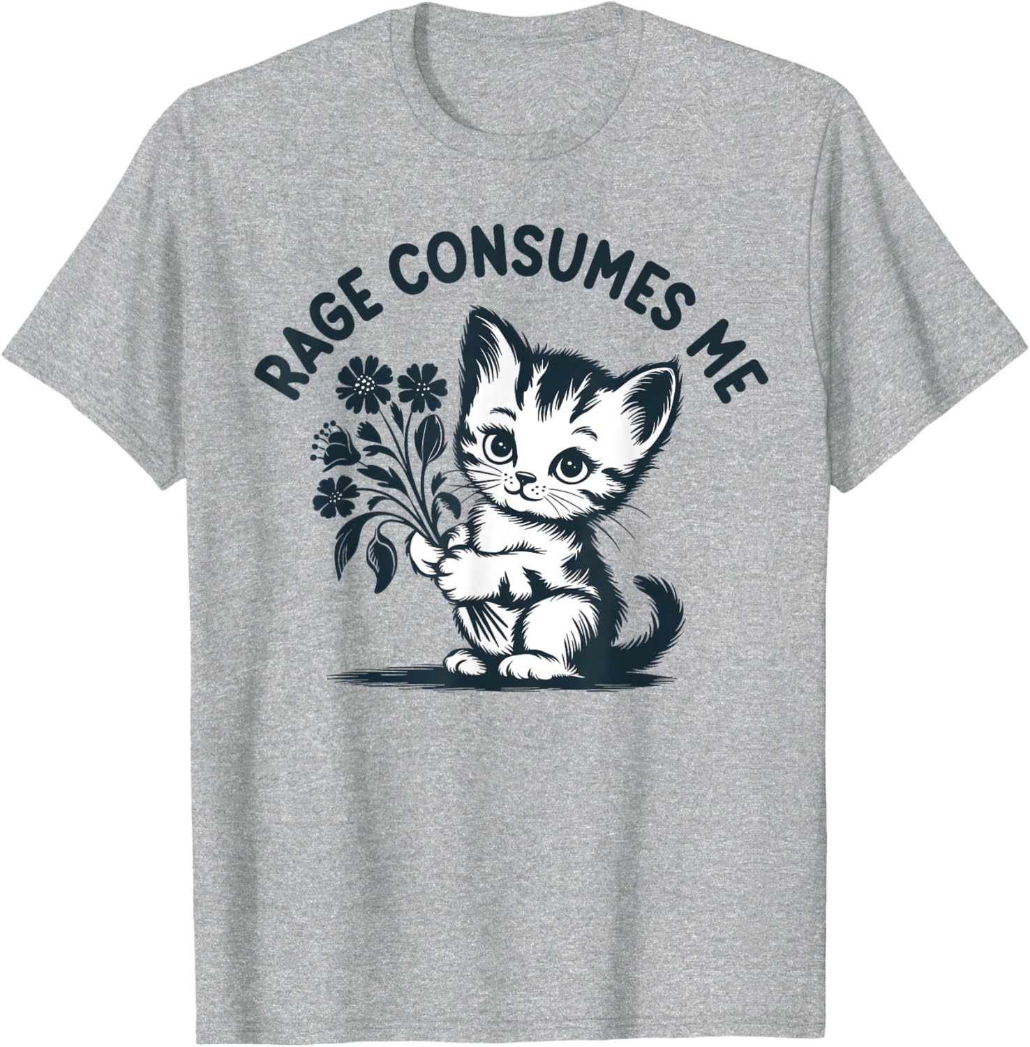 Cat Rage Consumes Me Funny T-Shirt for Men and Women - Stylish Pet Lover Tee - 3