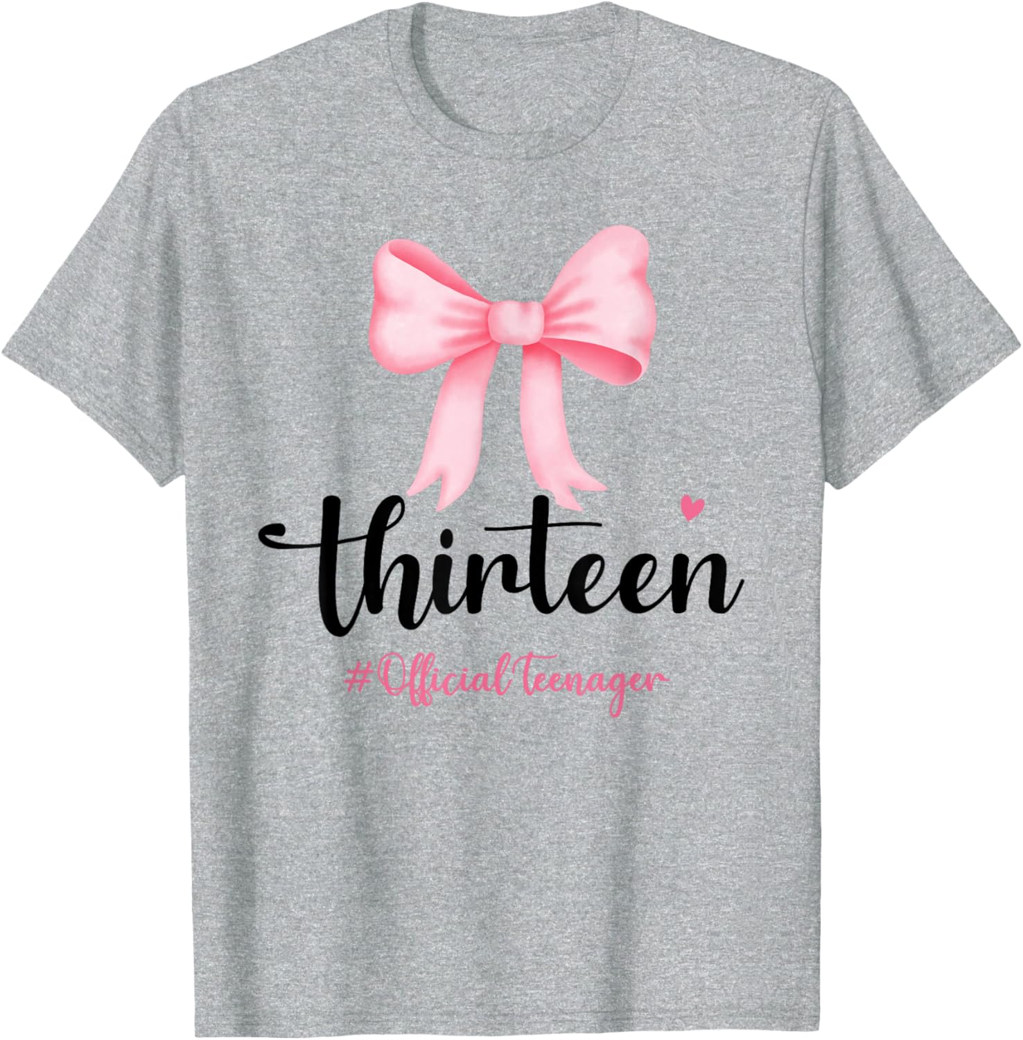 Birthday Girl Pink Coquette Bow T-Shirt for Trendy 13 Year Olds - 7