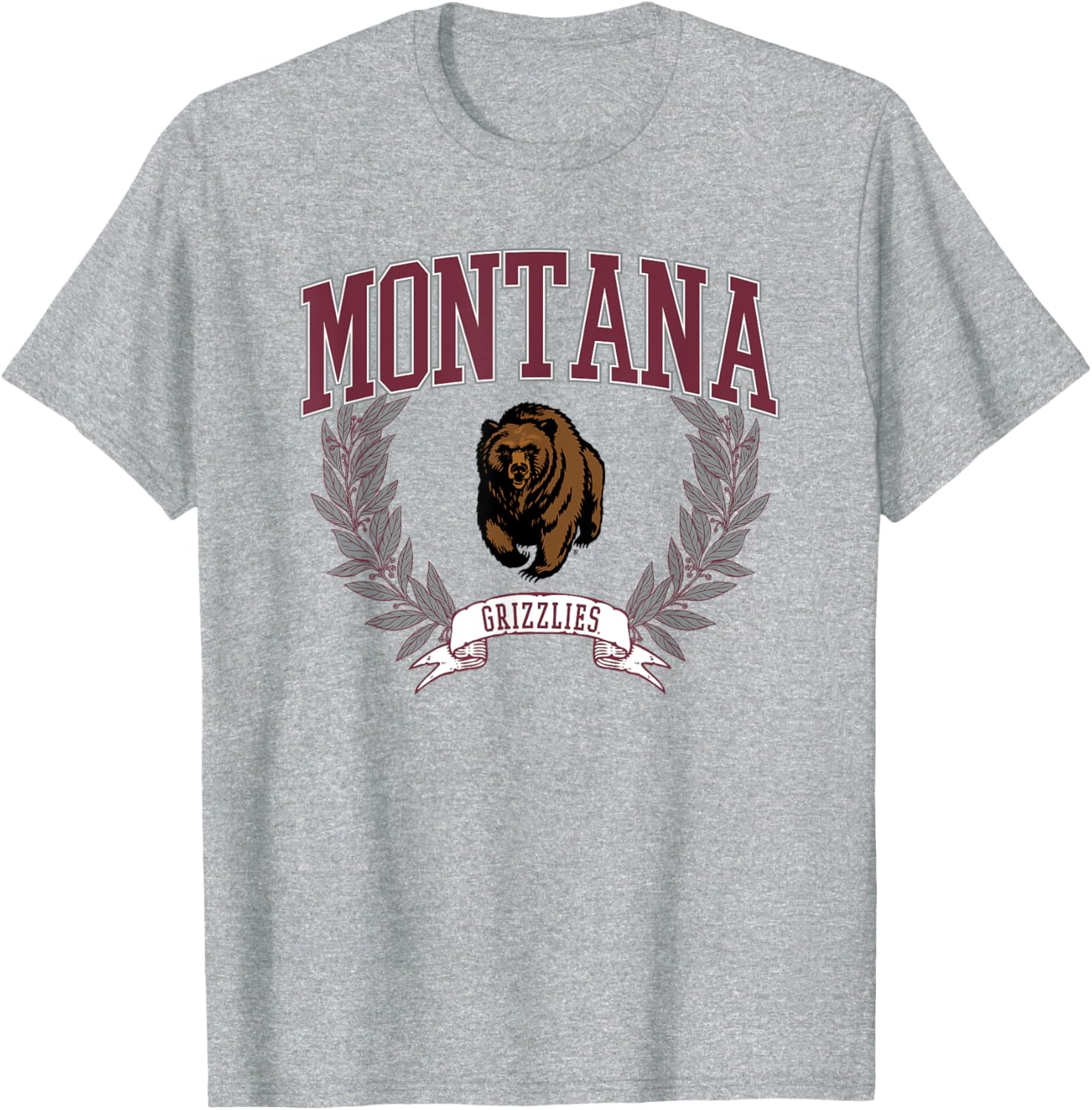 University of Montana Grizzlies Laurels T-Shirt for Sports Fans - 1