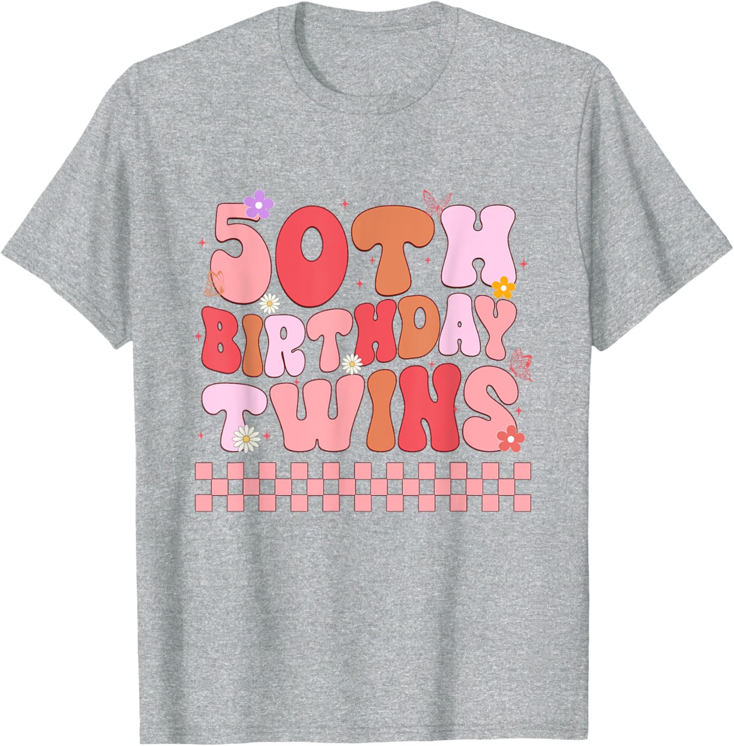 Matching 50th Birthday Twins T-Shirt for Siblings Celebrating Together - 6