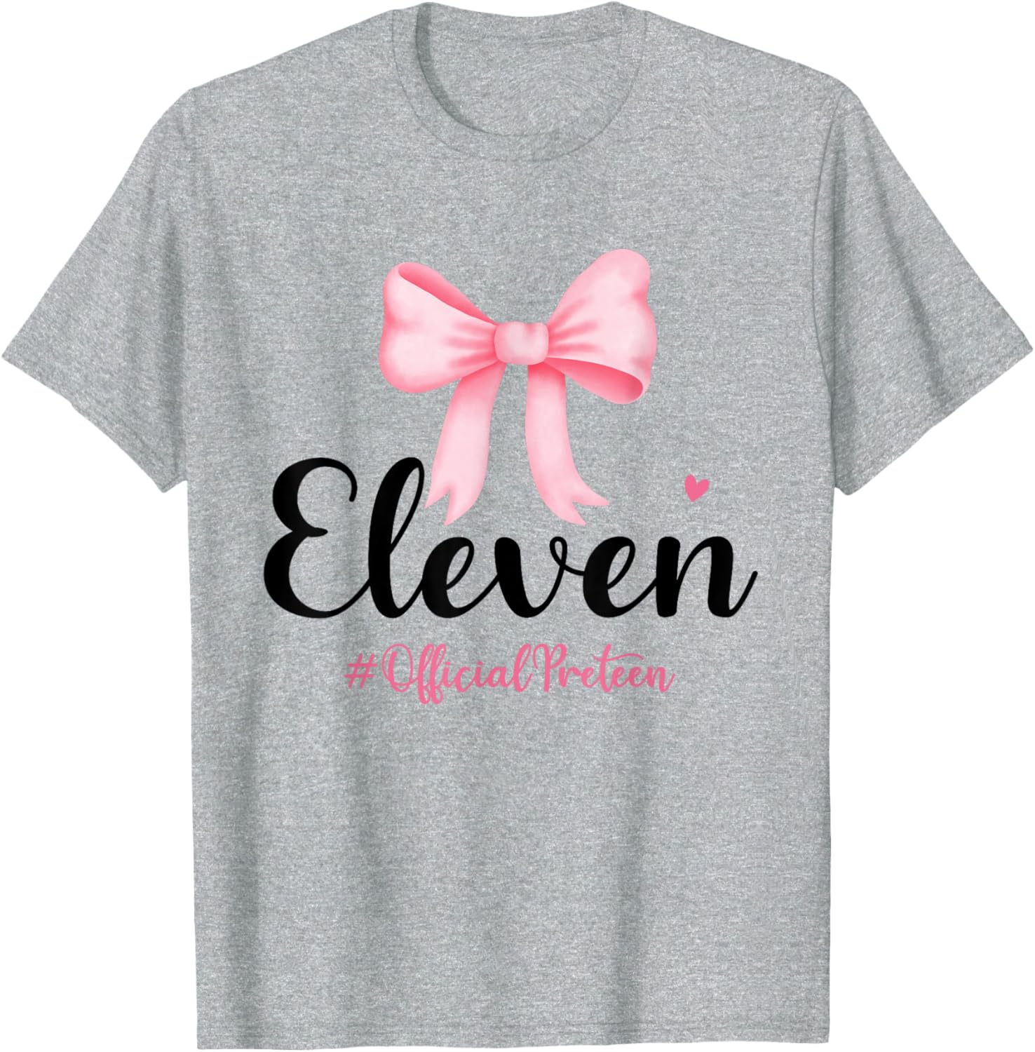 Birthday Girl Pink Coquette Bow T-Shirt for 11 Year Olds Aesthetic Style - 10