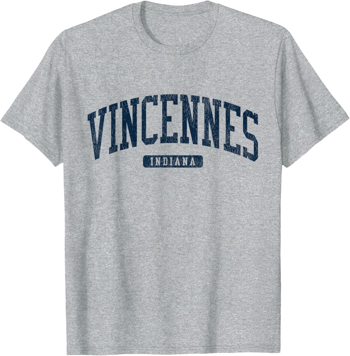 Vincennes Indiana College Style Blue T-Shirt for Students and Alumni - 5