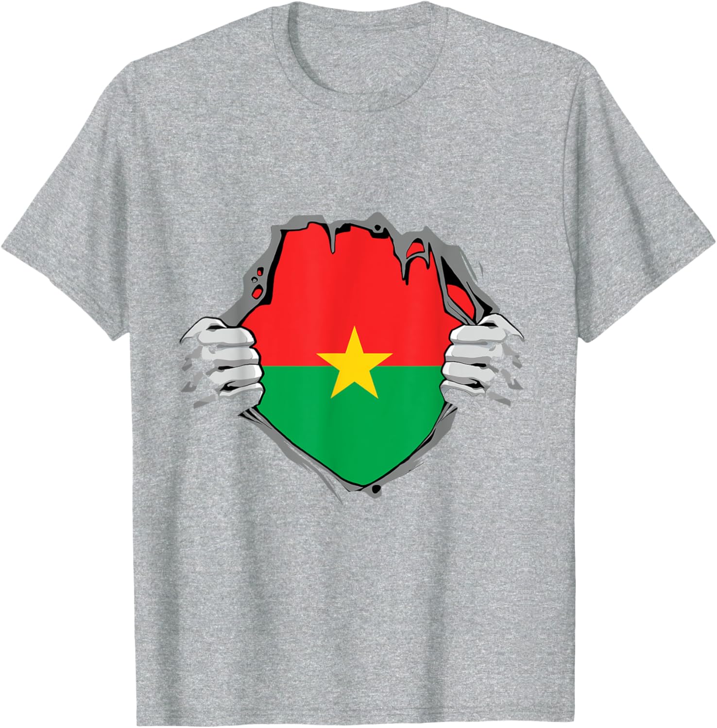 Burkina Faso Heartbeat EKG Pulse T-Shirt for Proud Burkina Fasoans - 1