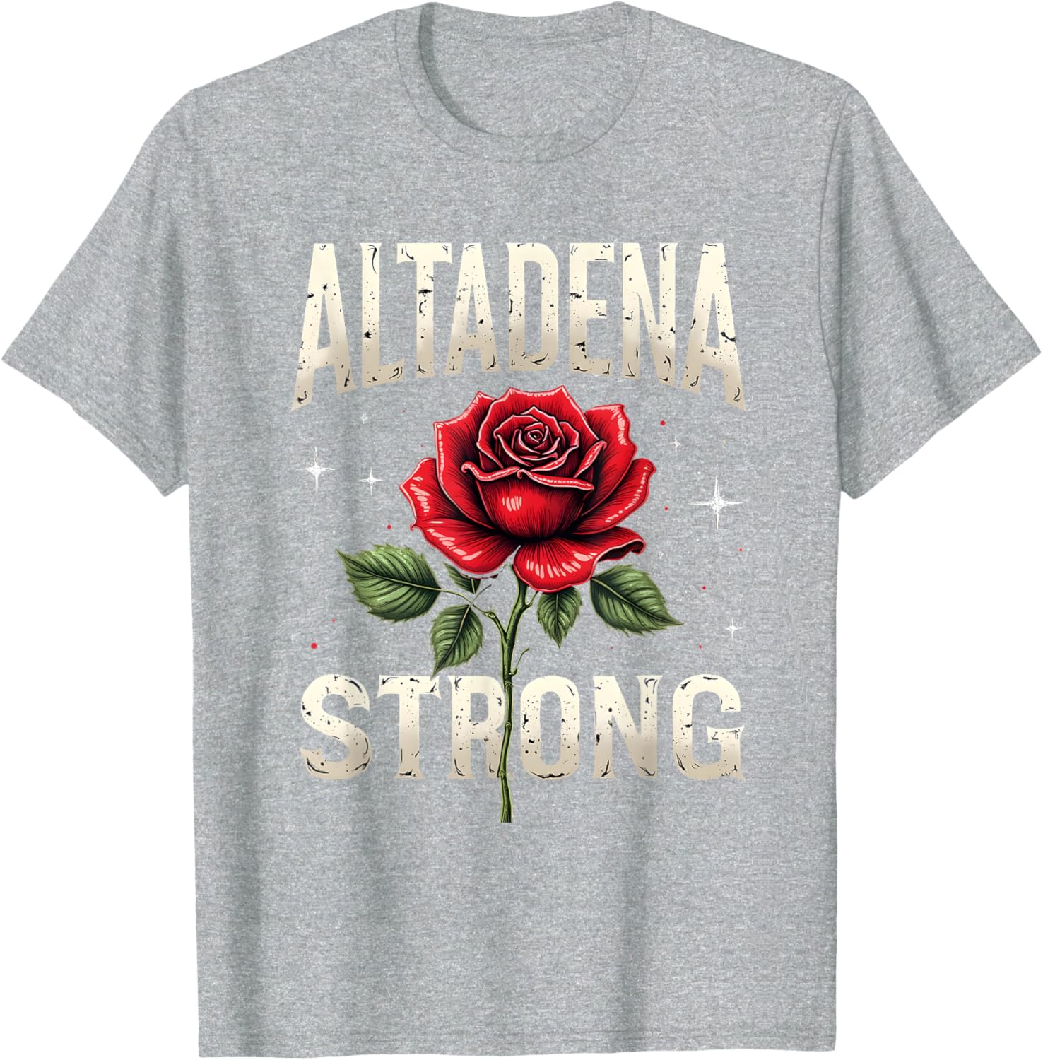 Altadena Strong Red Rose Costume Design T-Shirt for Unique Style - 14