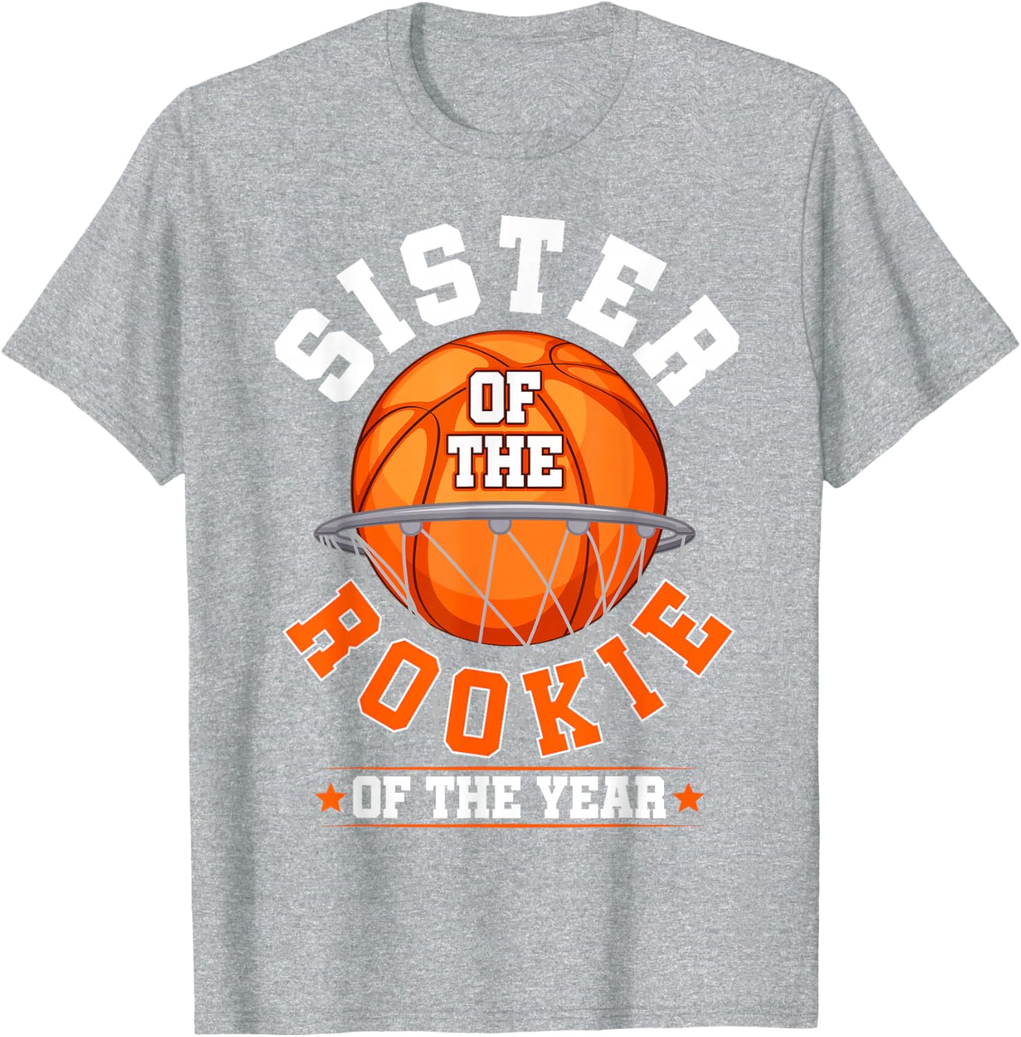 Adorable Sister of Rookie 1st Birthday Basketball Family Matching T-Shirt - 16