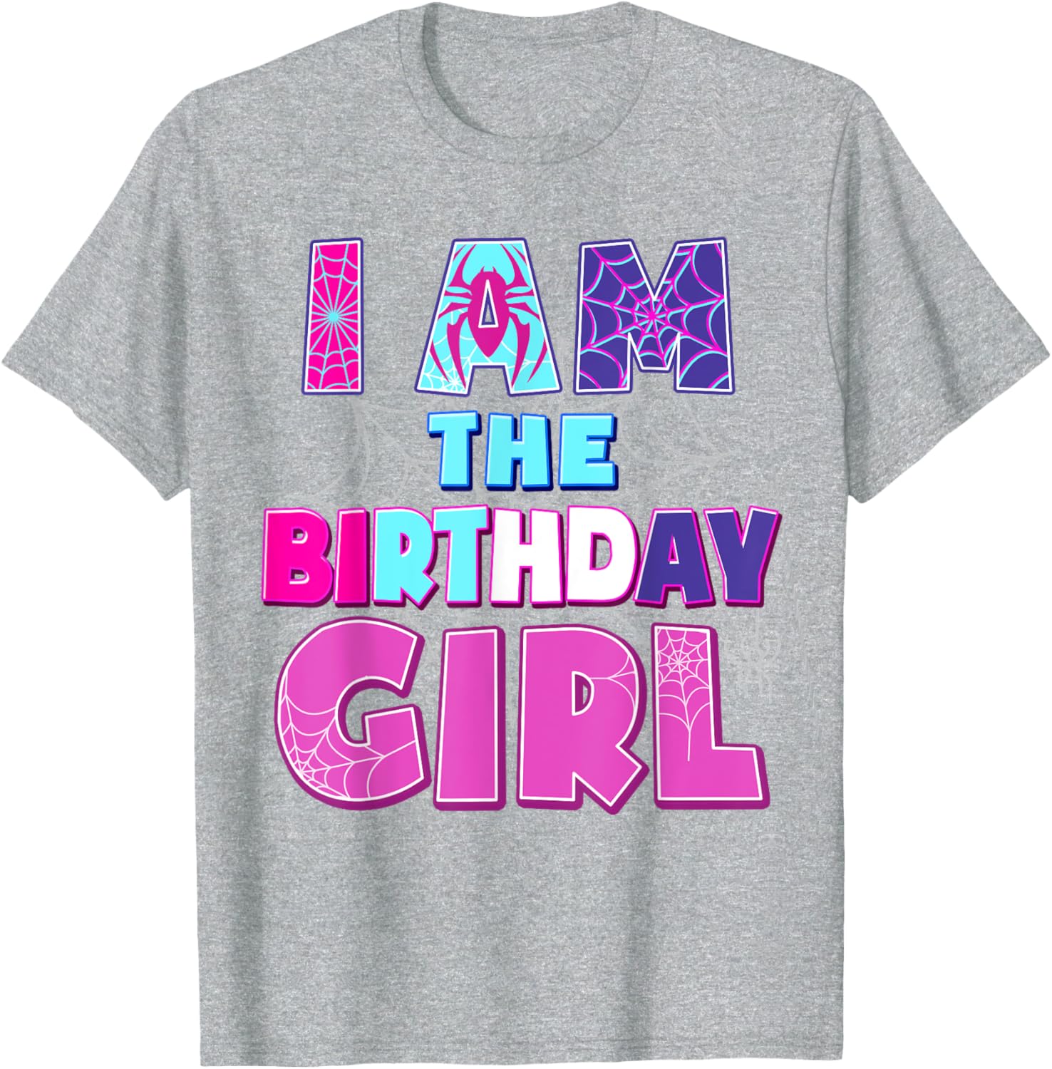 Funny Birthday Girl Spider T-Shirt for Birthday Party Fun - 25