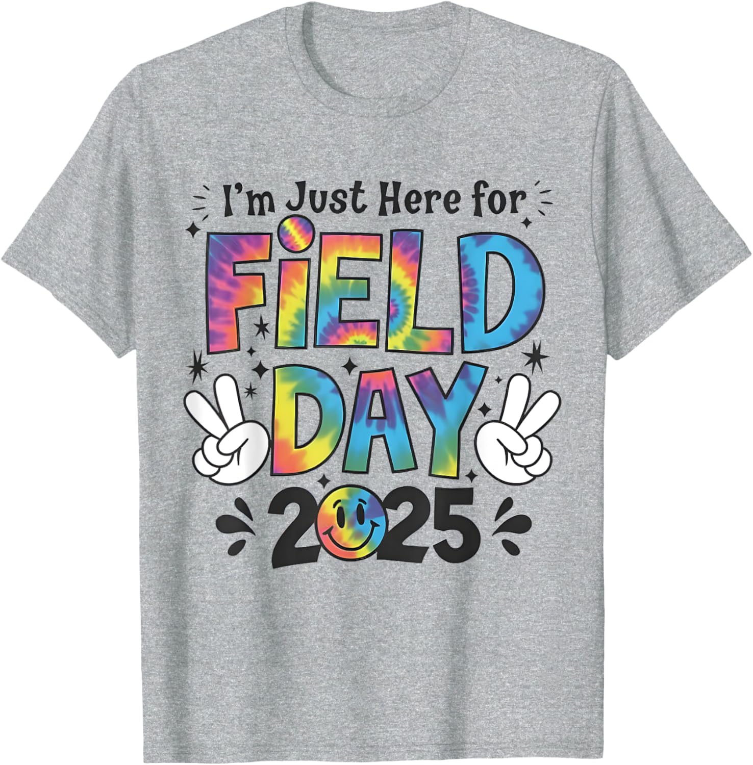 Tie Dye Field Day 2025 Peace Sign T-Shirt for Kids and Teachers - 15