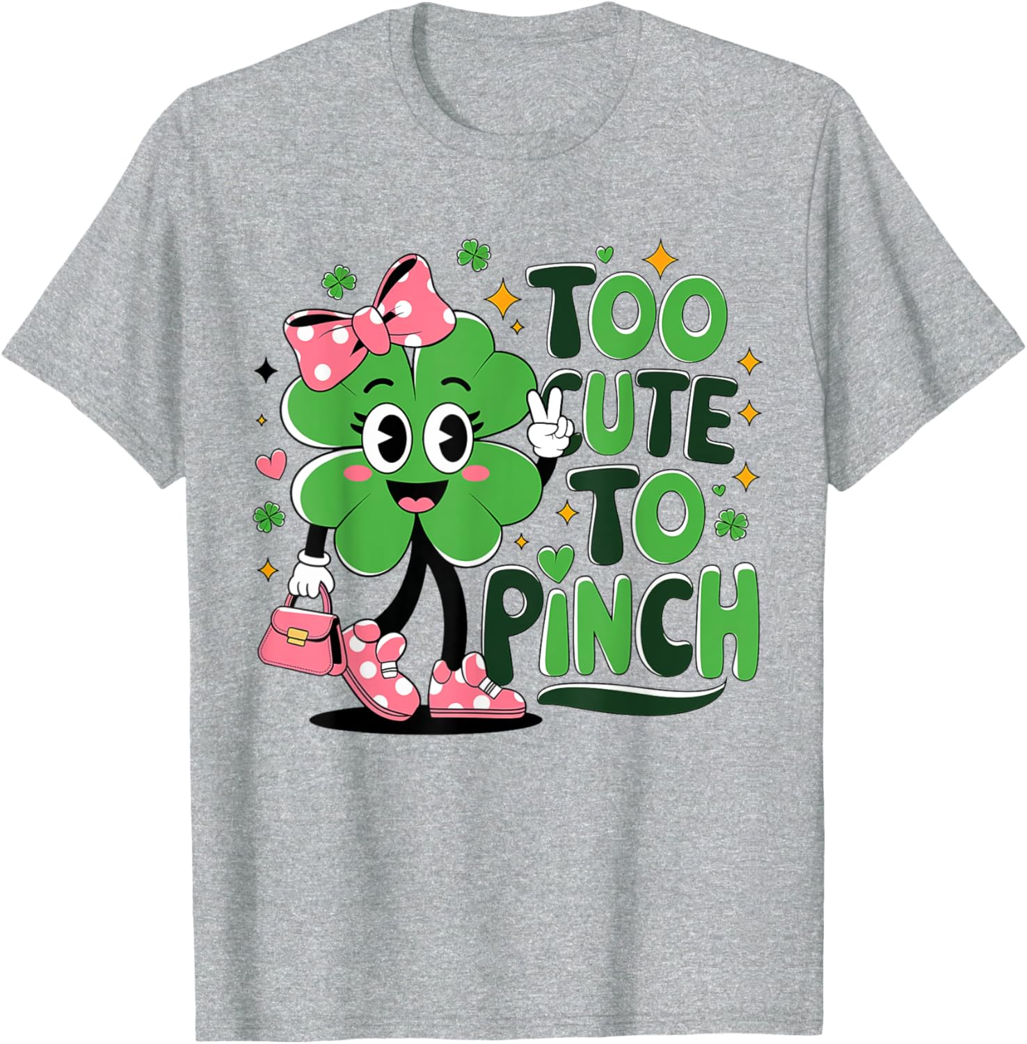 Too Cute To Pinch St Patrick's Day Girls T-Shirt for Festive Fun - 2