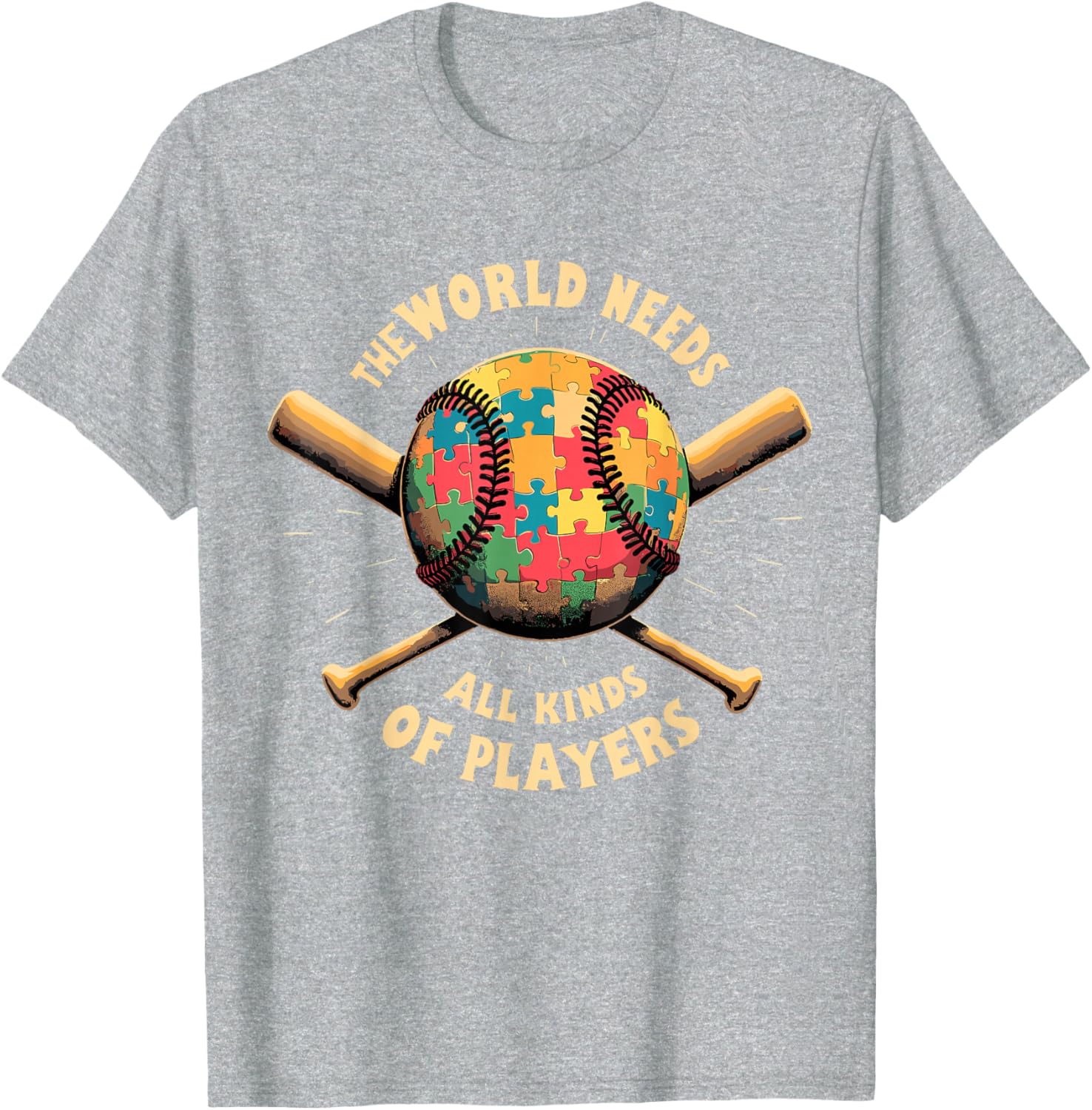 Autism Awareness Support T-Shirt for Baseball Players and Fans - 13